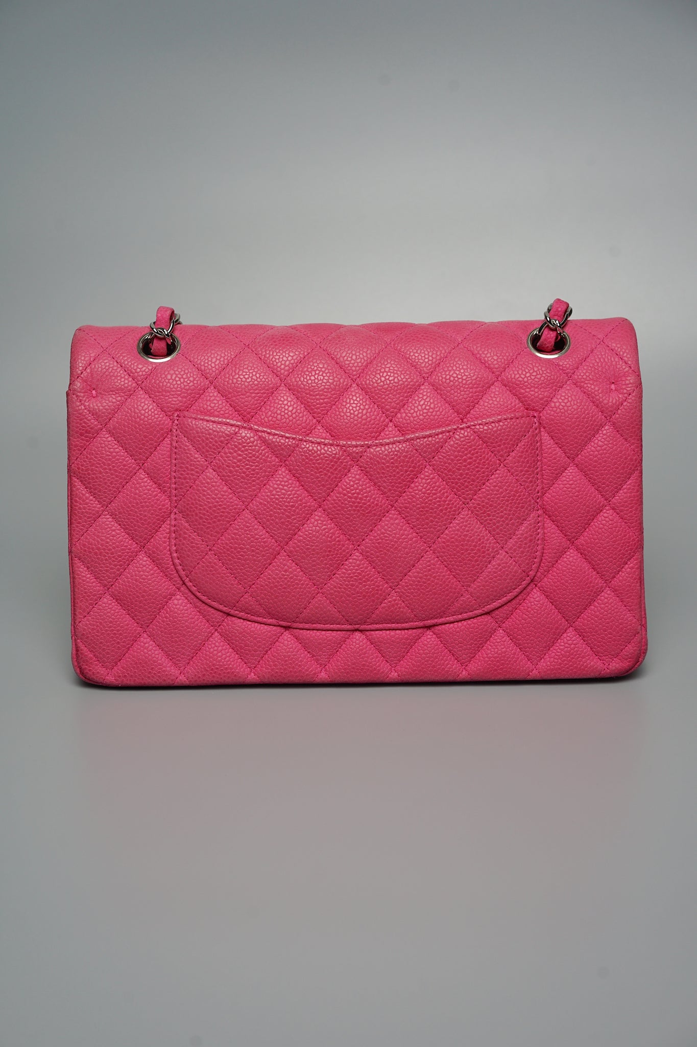 Chanel S18 Classic Double Flap in Hot Pink Fuchsia Caviar Shw