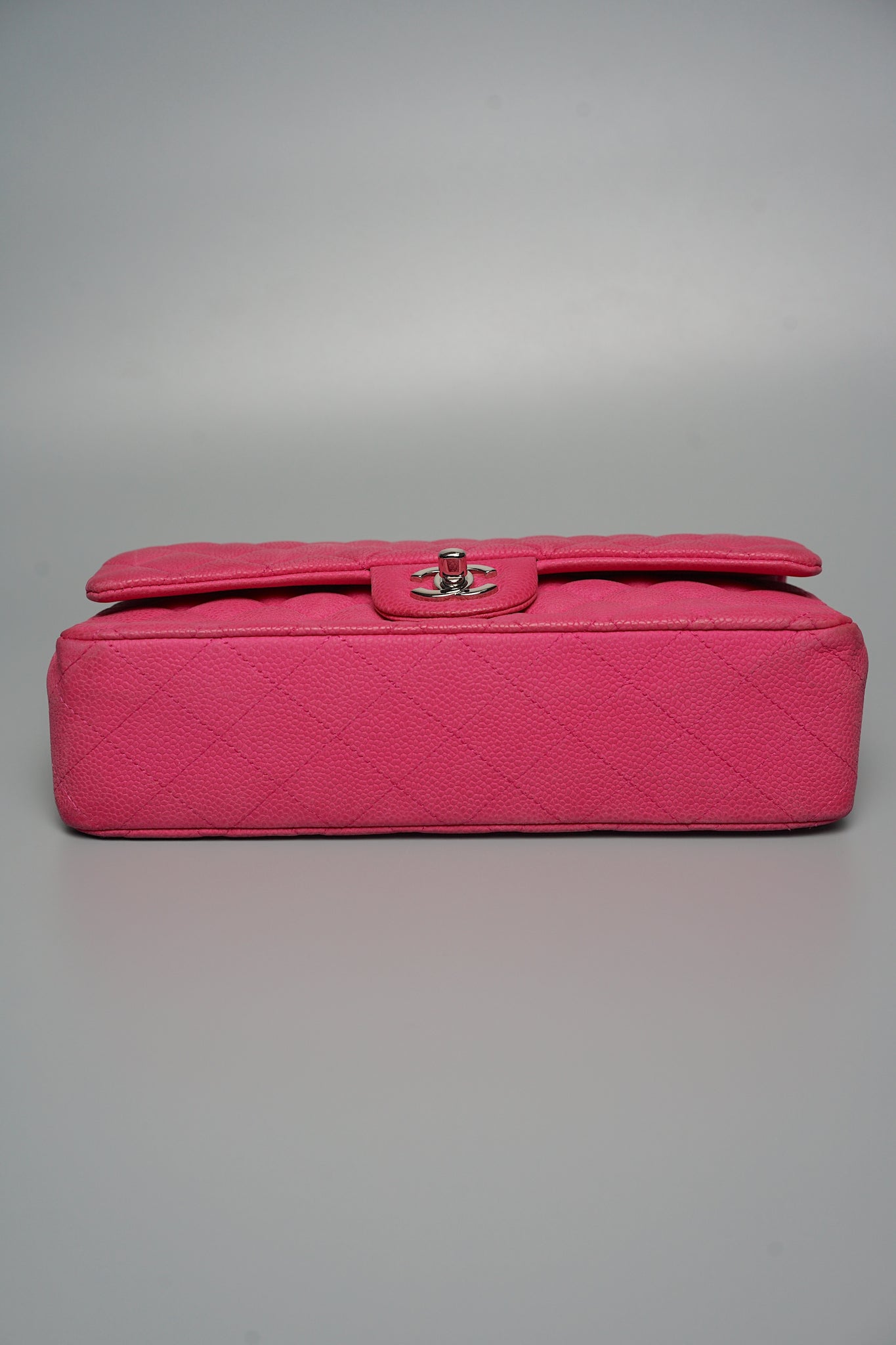 Chanel S18 Classic Double Flap in Hot Pink Fuchsia Caviar Shw
