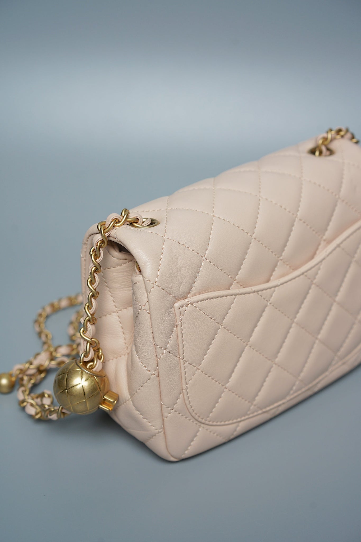 Chanel Mini Square in Rose Clair Pearl Crush (Brand New)