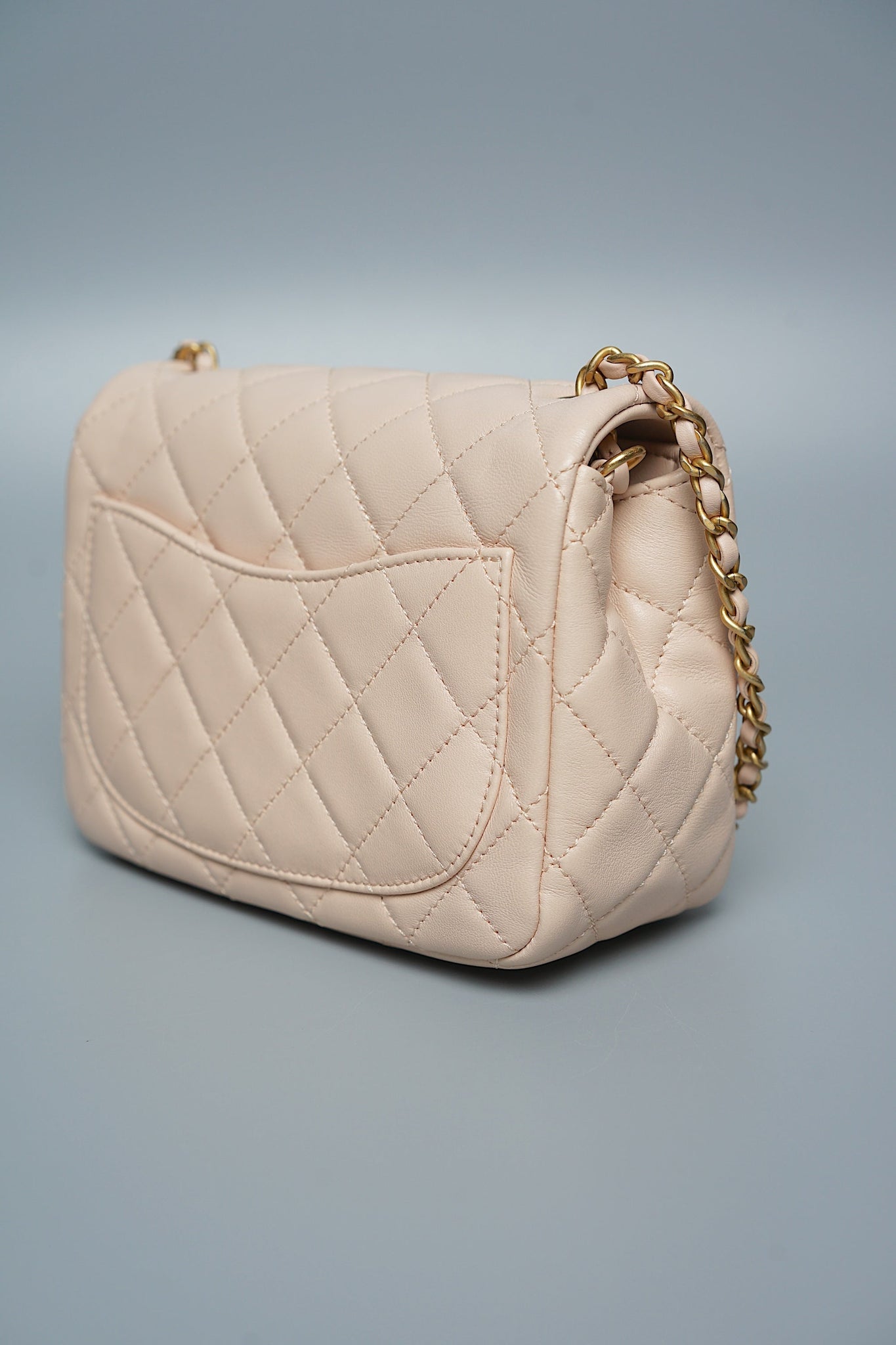 Chanel Mini Square in Rose Clair Pearl Crush (Brand New)