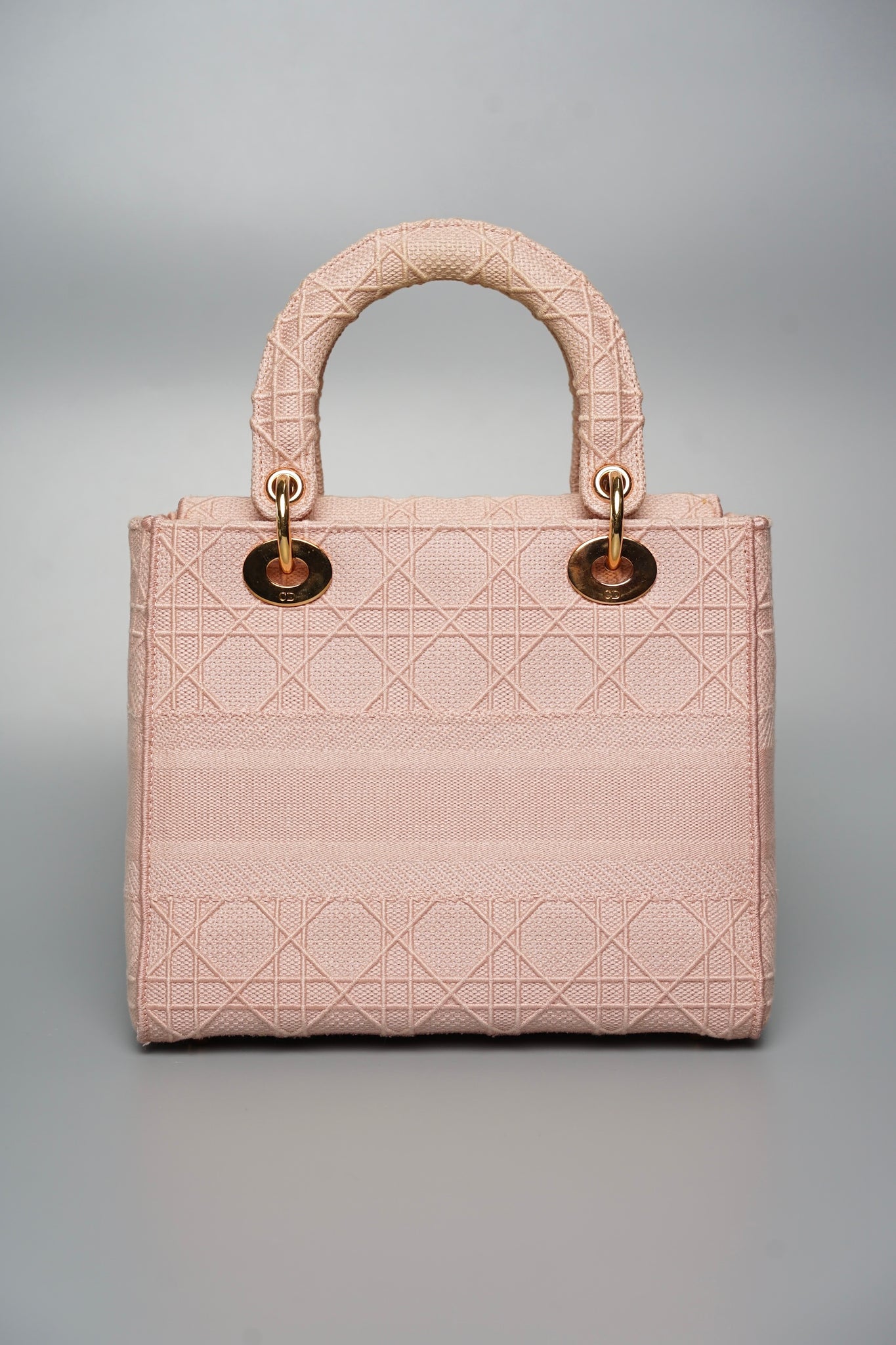 Lady Dior Medium D-lite Cannage Embroidery in Pink Rghw