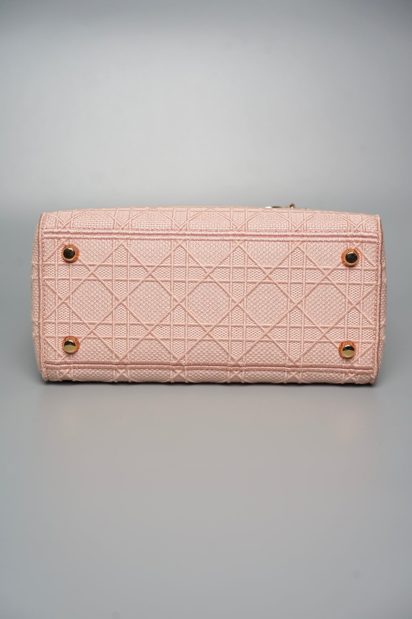 Lady Dior Medium D-lite Cannage Embroidery in Pink Rghw
