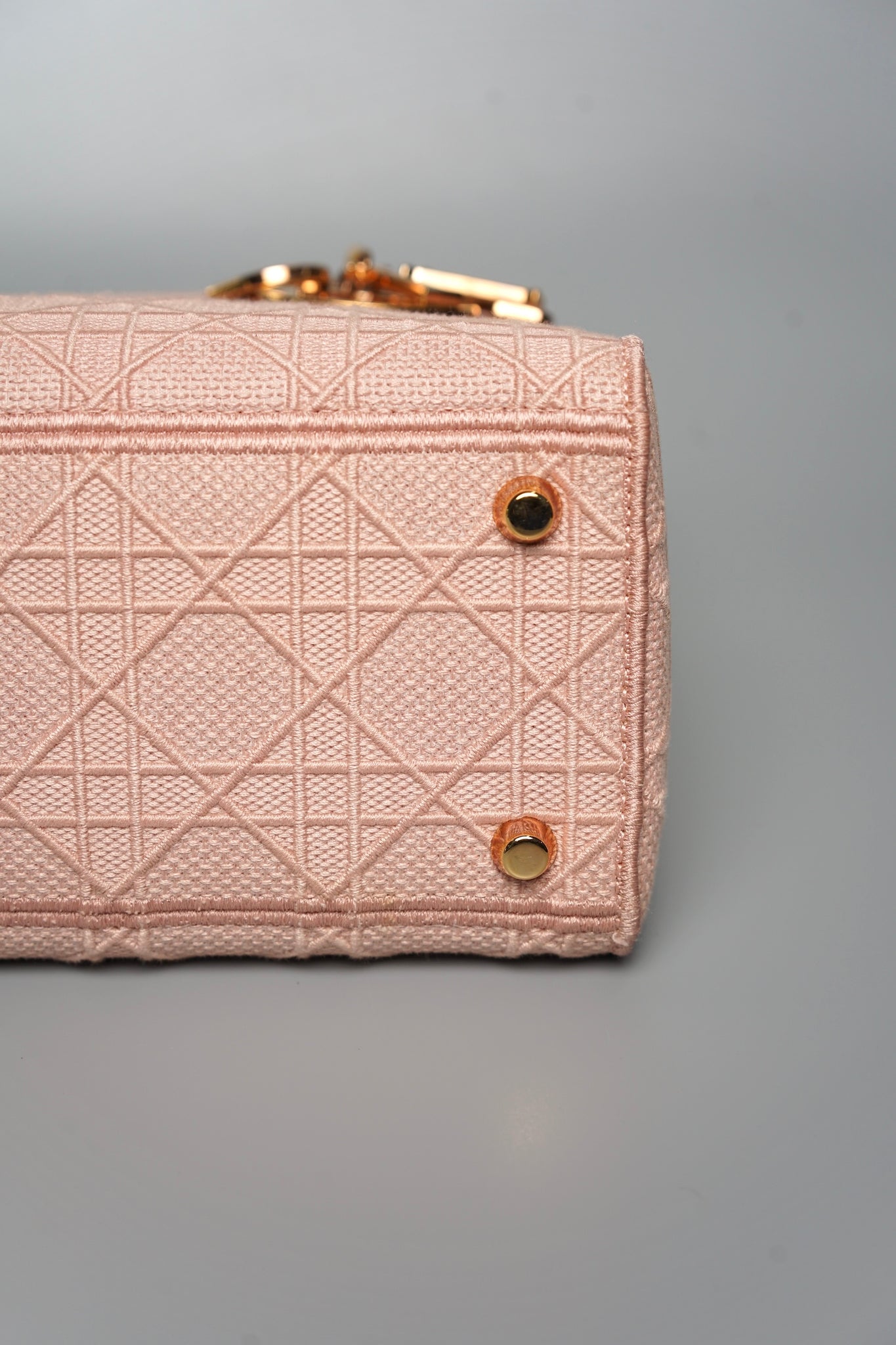 Lady Dior Medium D-lite Cannage Embroidery in Pink Rghw
