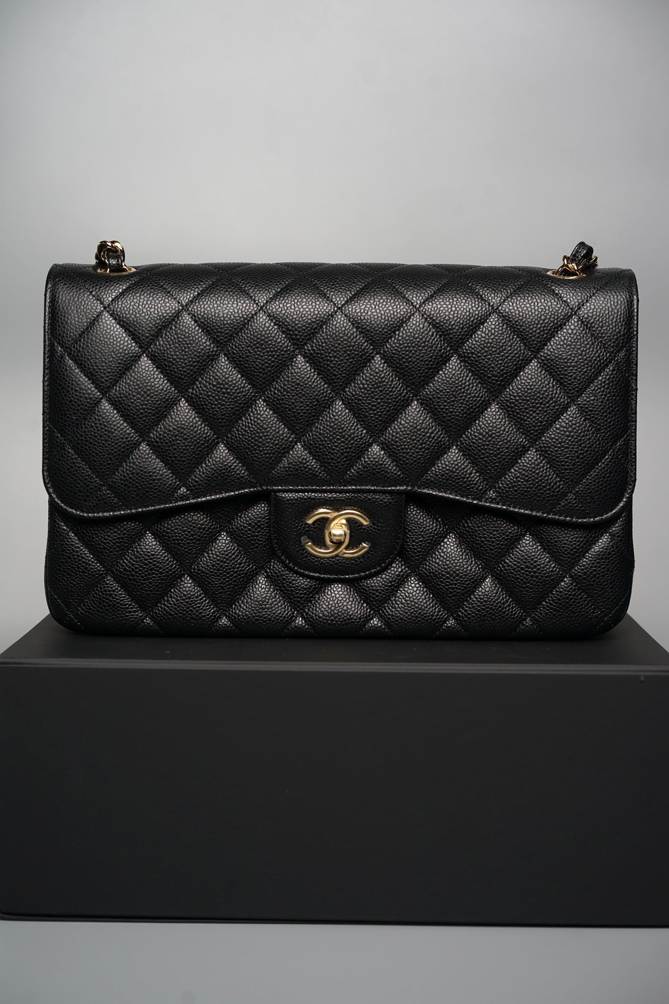 Chanel Classic Large Double Flap in Black Caviar Ghw (Brand New)