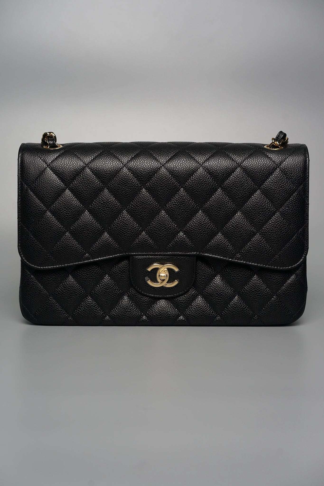 Chanel Classic Large Double Flap in Black Caviar Ghw (Brand New)