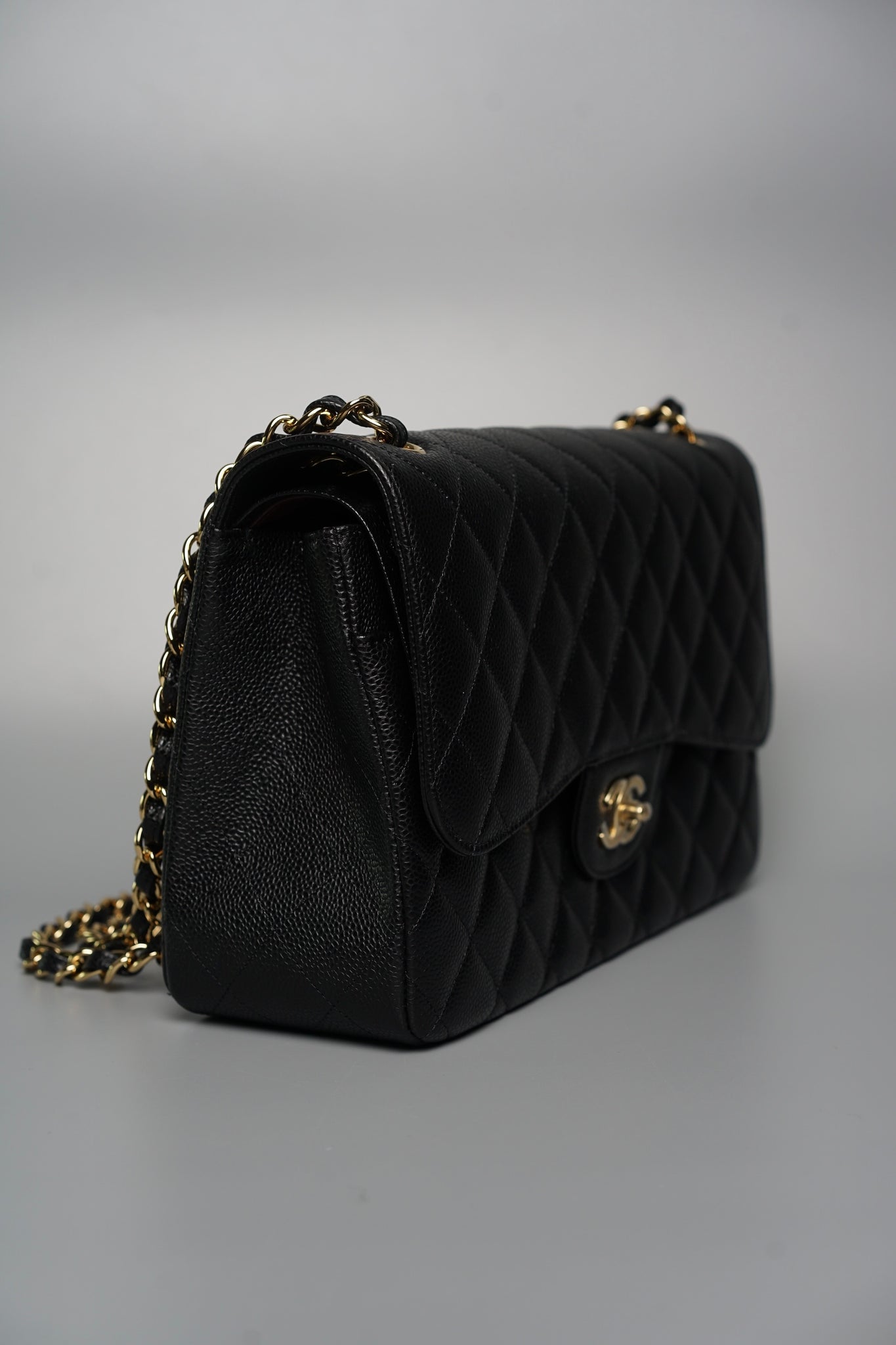 Chanel Classic Large Double Flap in Black Caviar Ghw (Brand New)