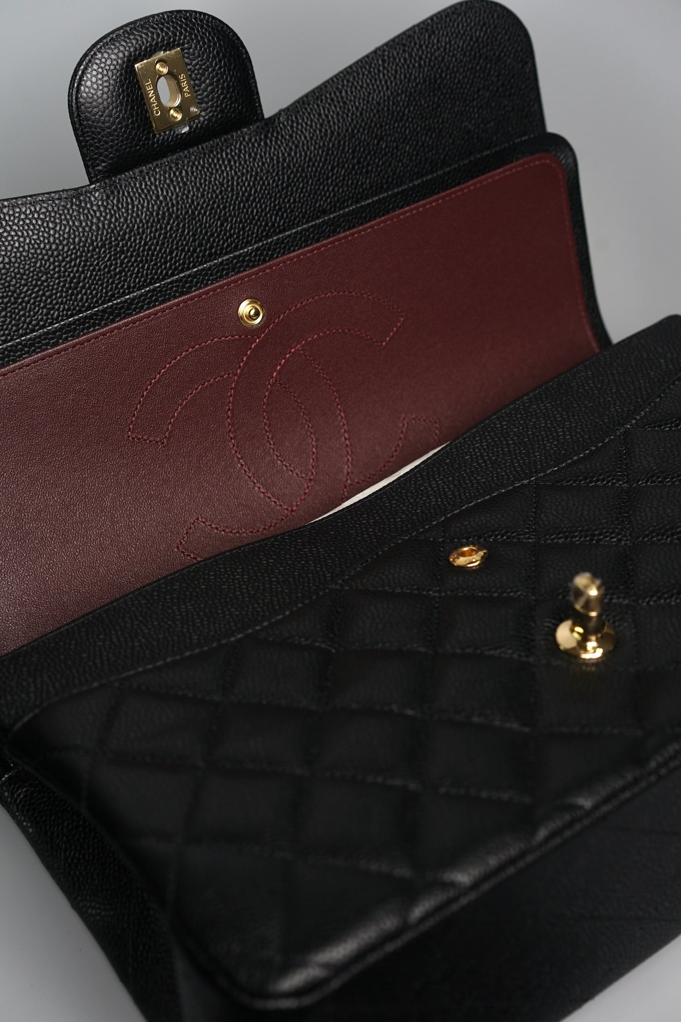Chanel Classic Large Double Flap in Black Caviar Ghw (Brand New)