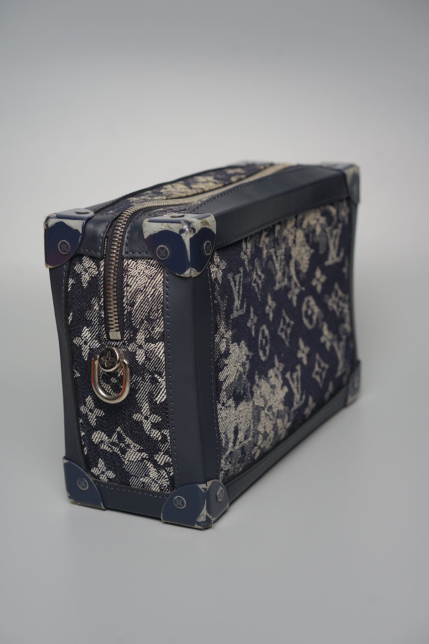 LV Soft Trunk Monogram Tapestry Crossbody Bag in Blue