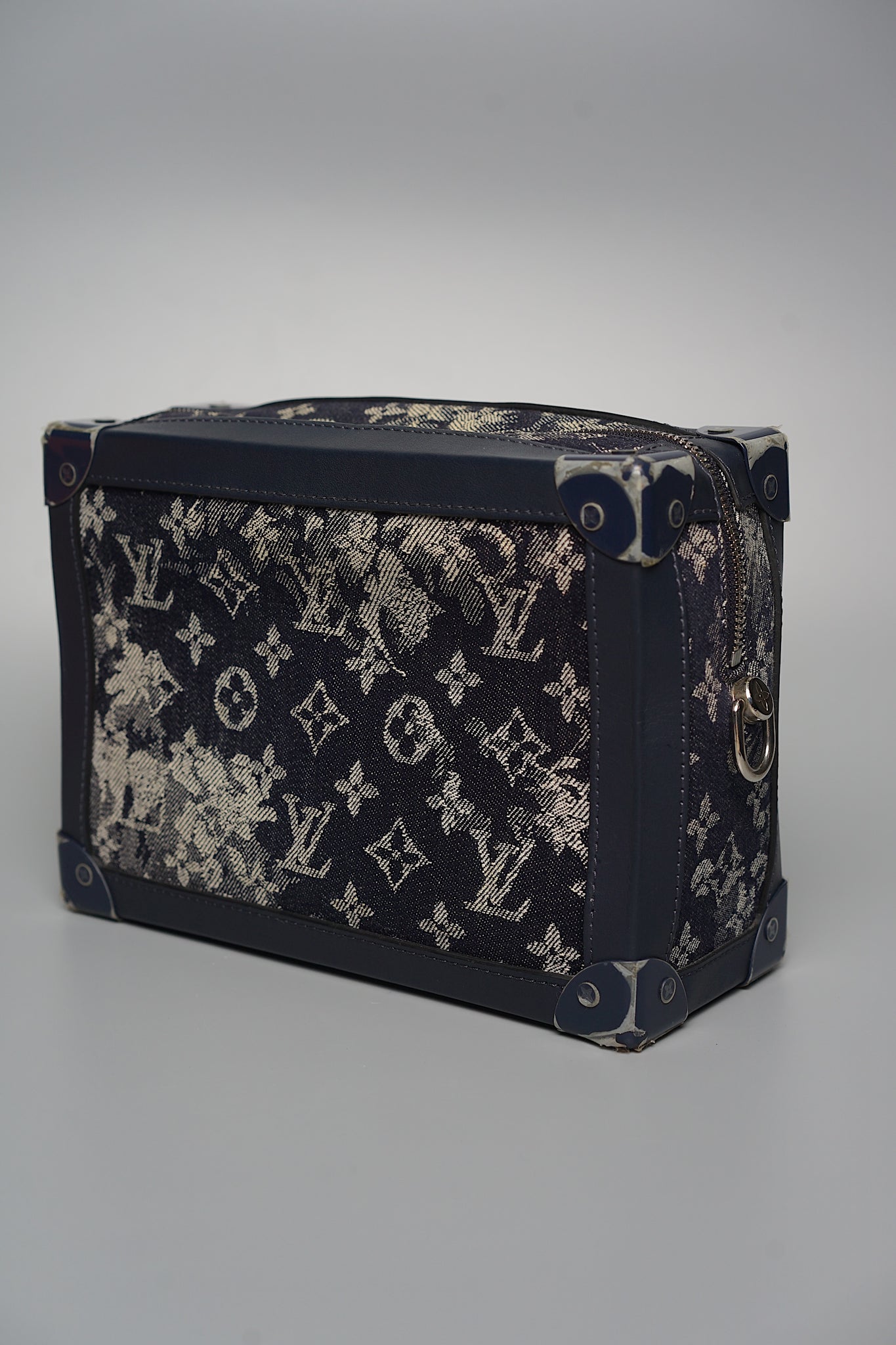 LV Soft Trunk Monogram Tapestry Crossbody Bag in Blue