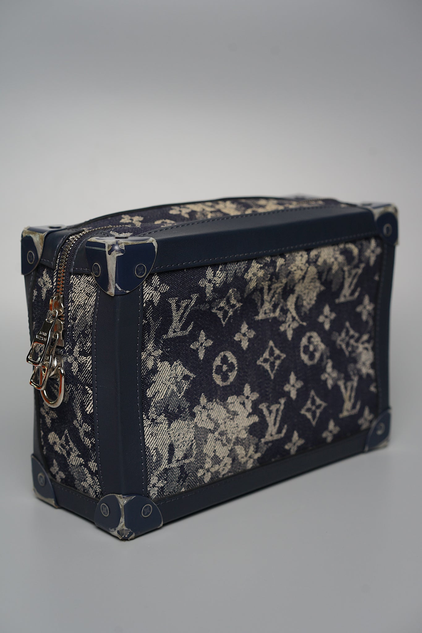 LV Soft Trunk Monogram Tapestry Crossbody Bag in Blue