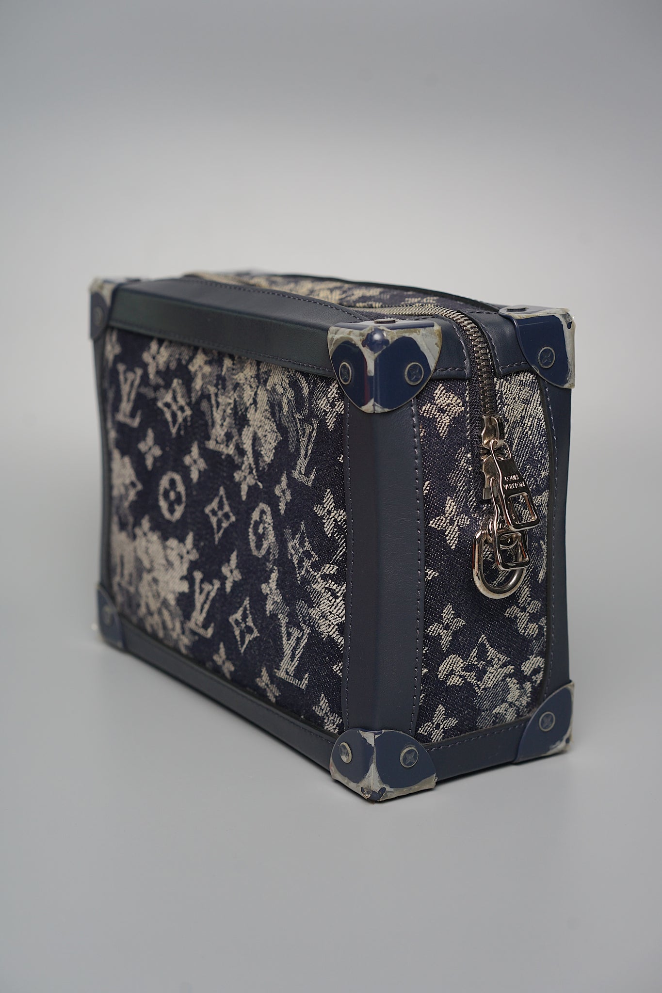 LV Soft Trunk Monogram Tapestry Crossbody Bag in Blue