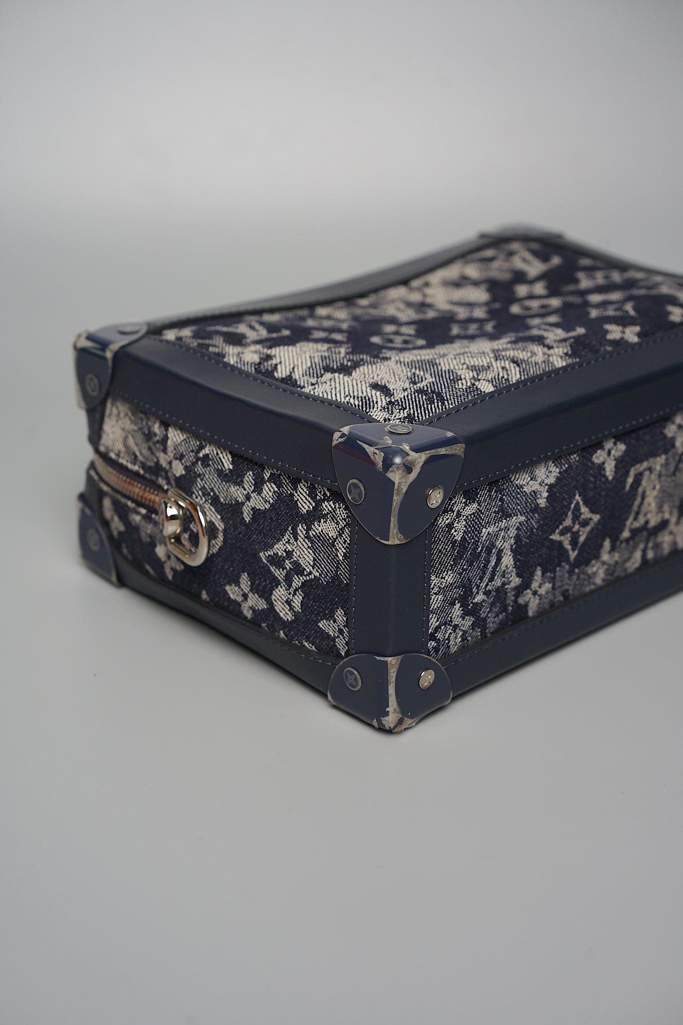 LV Soft Trunk Monogram Tapestry Crossbody Bag in Blue