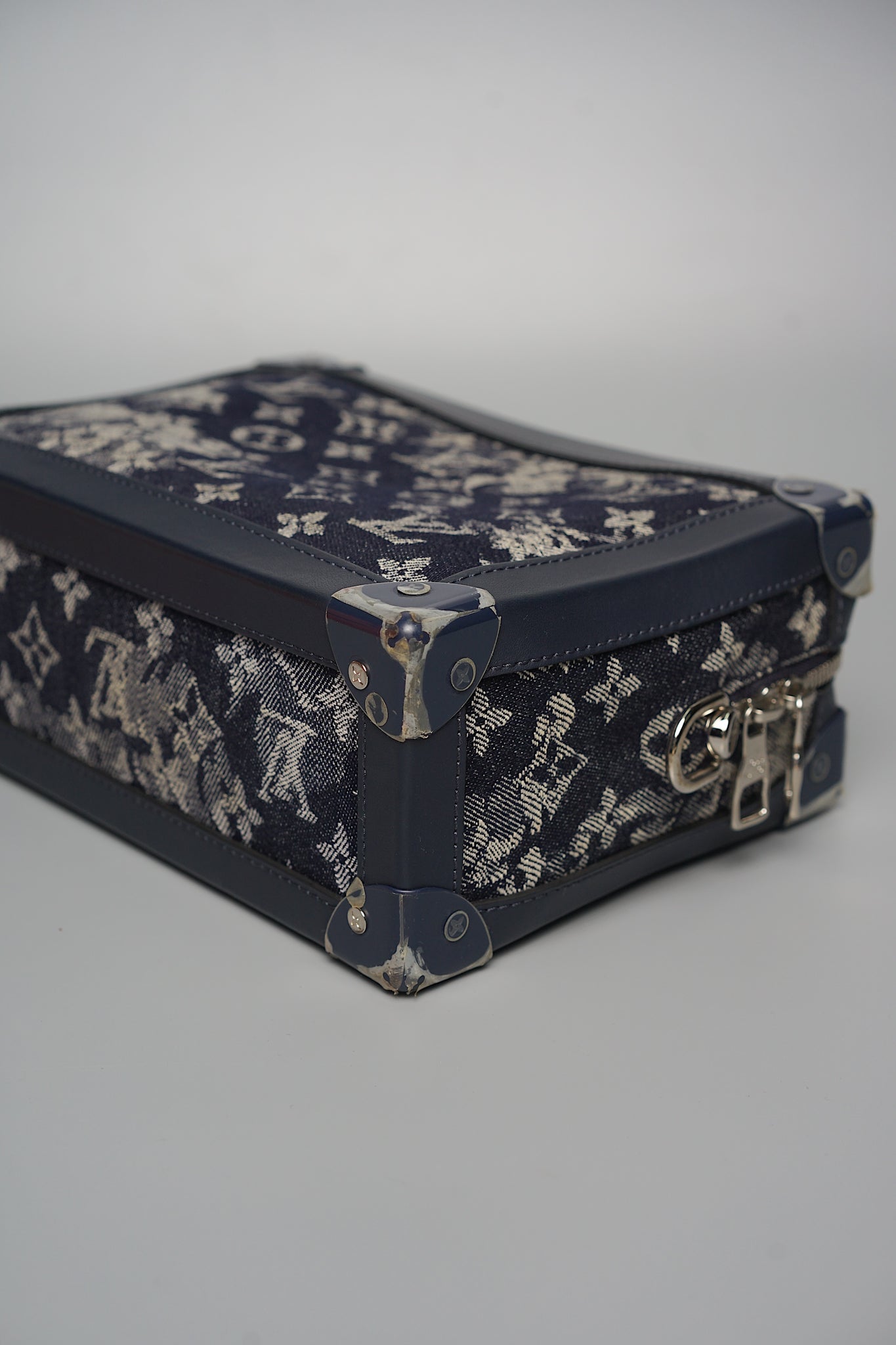 LV Soft Trunk Monogram Tapestry Crossbody Bag in Blue