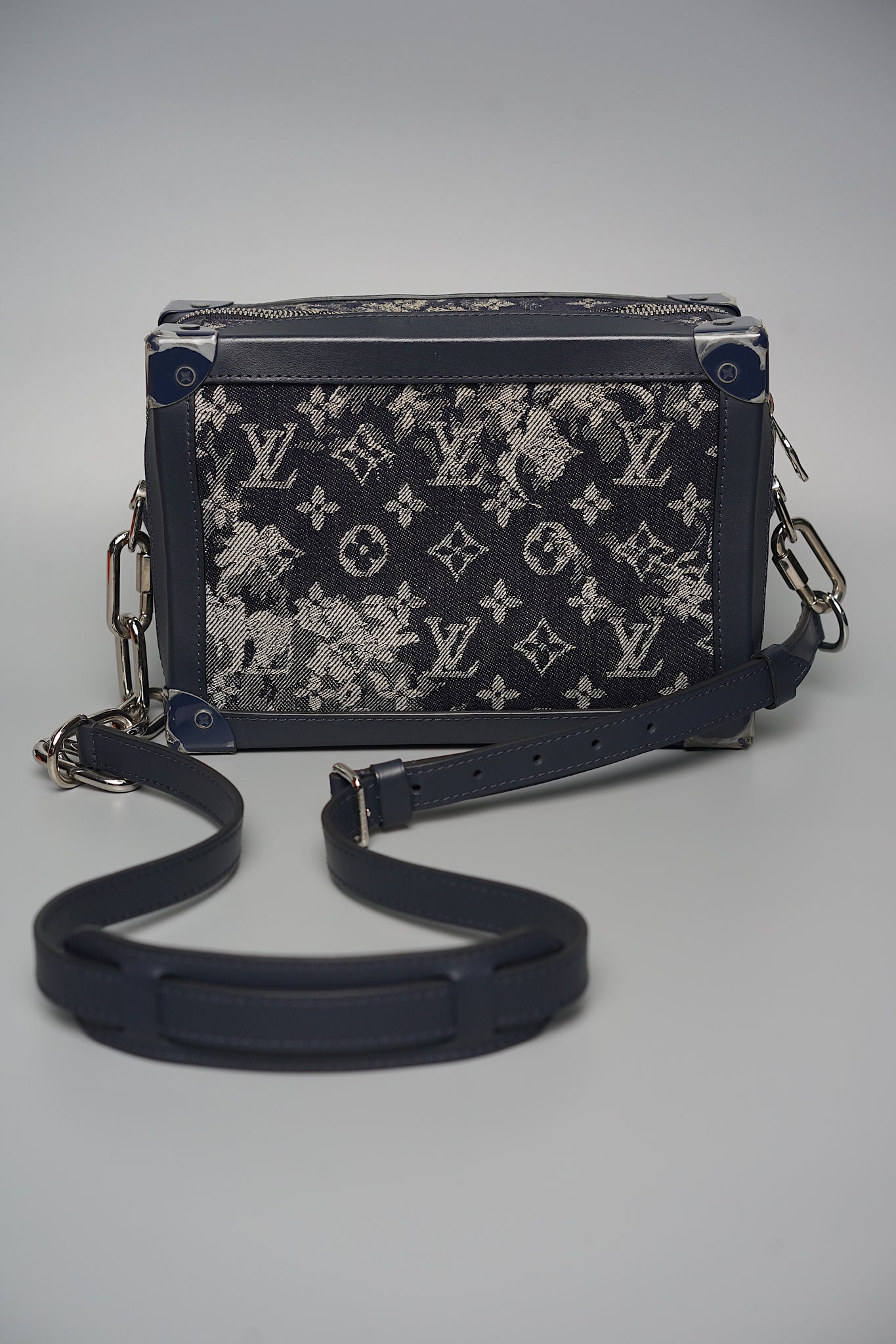 LV Soft Trunk Monogram Tapestry Crossbody Bag in Blue