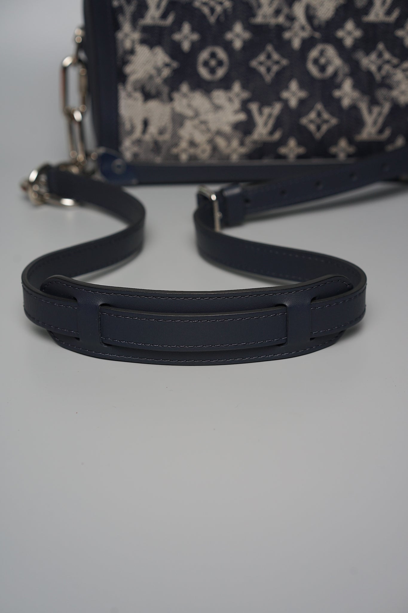 LV Soft Trunk Monogram Tapestry Crossbody Bag in Blue