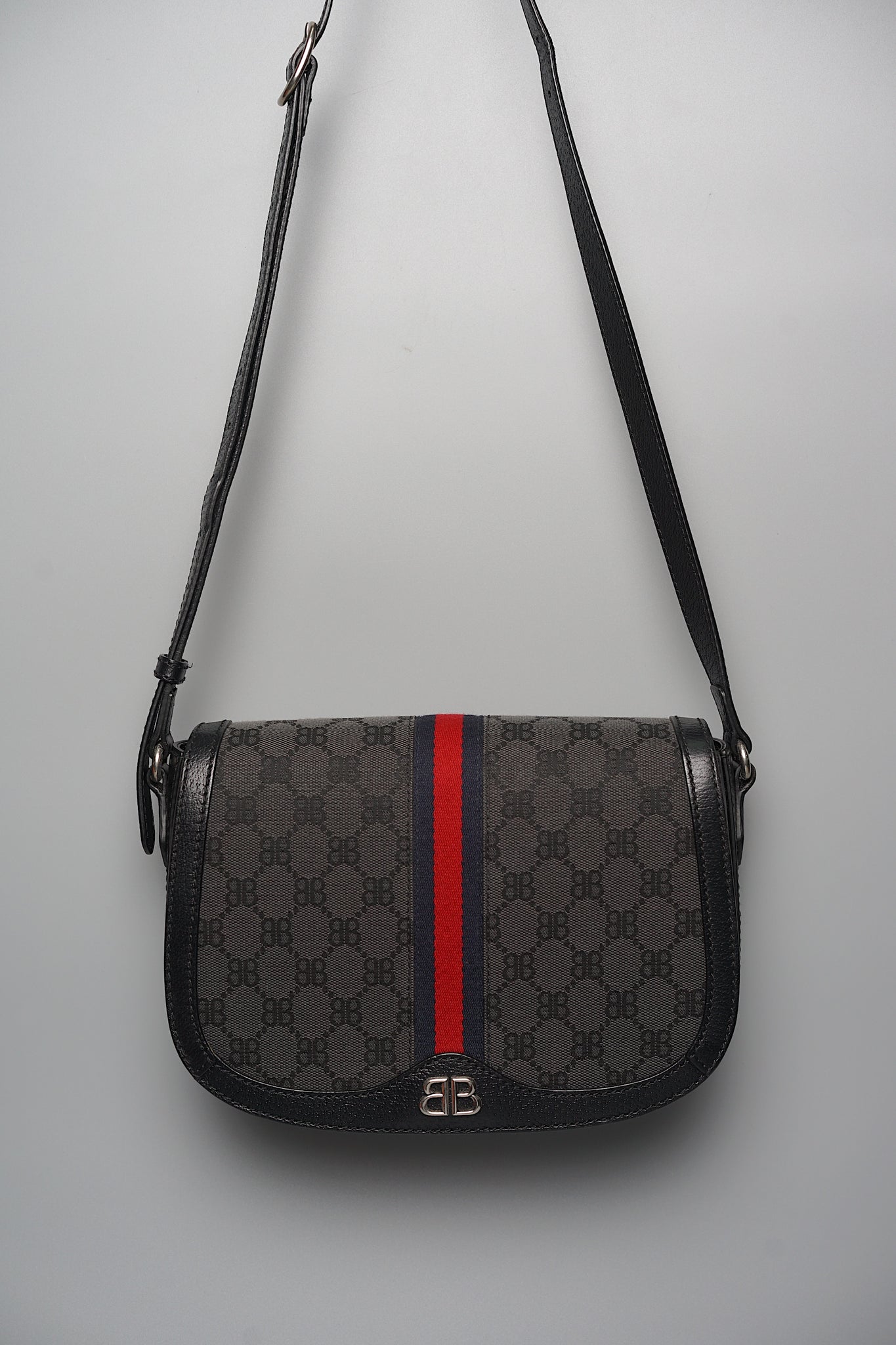 Balenciaga x Gucci The Hacker Project Ophidia Crossbody Bag in Black/Grey