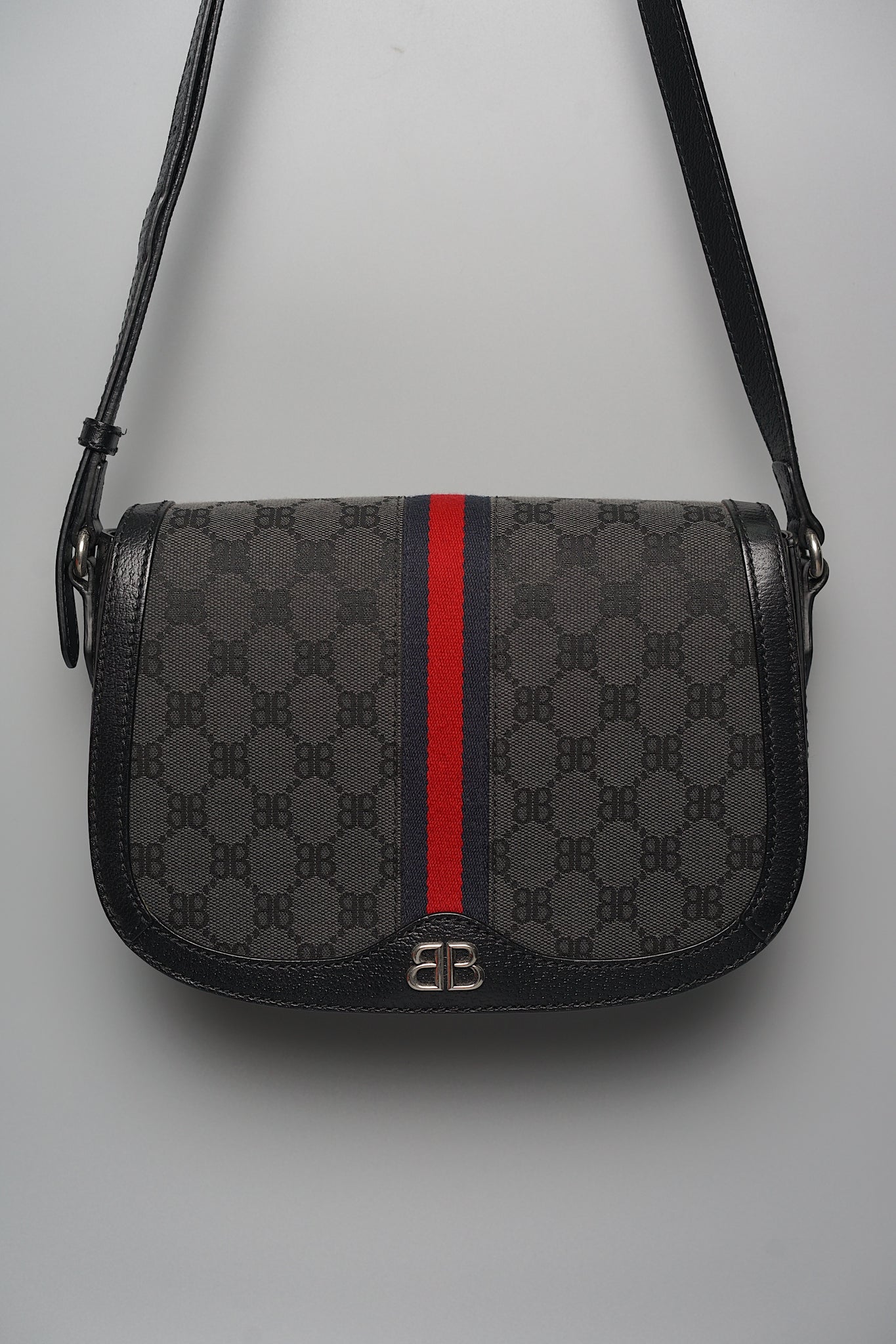 Balenciaga x Gucci The Hacker Project Ophidia Crossbody Bag in Black/Grey