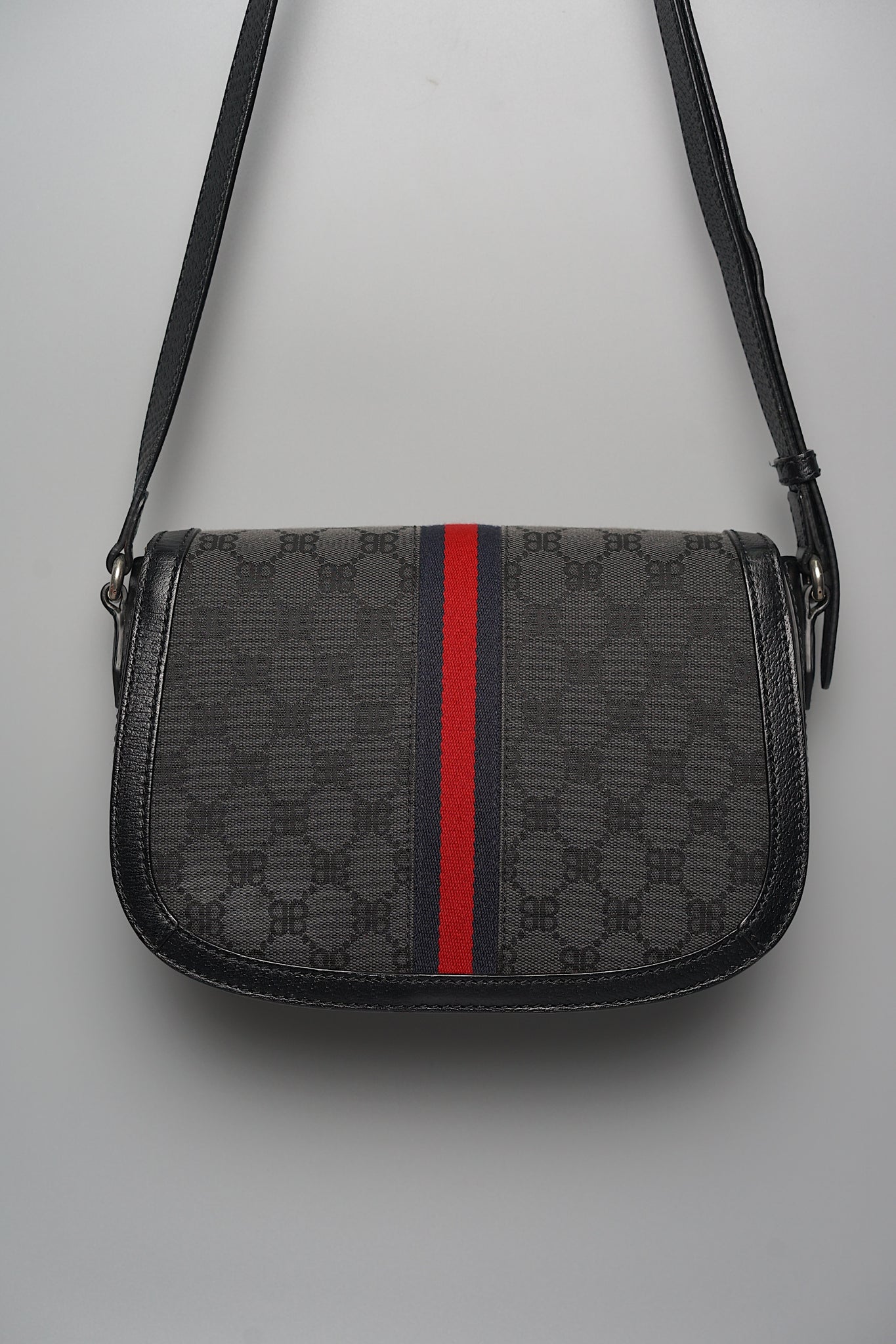 Balenciaga x Gucci The Hacker Project Ophidia Crossbody Bag in Black/Grey