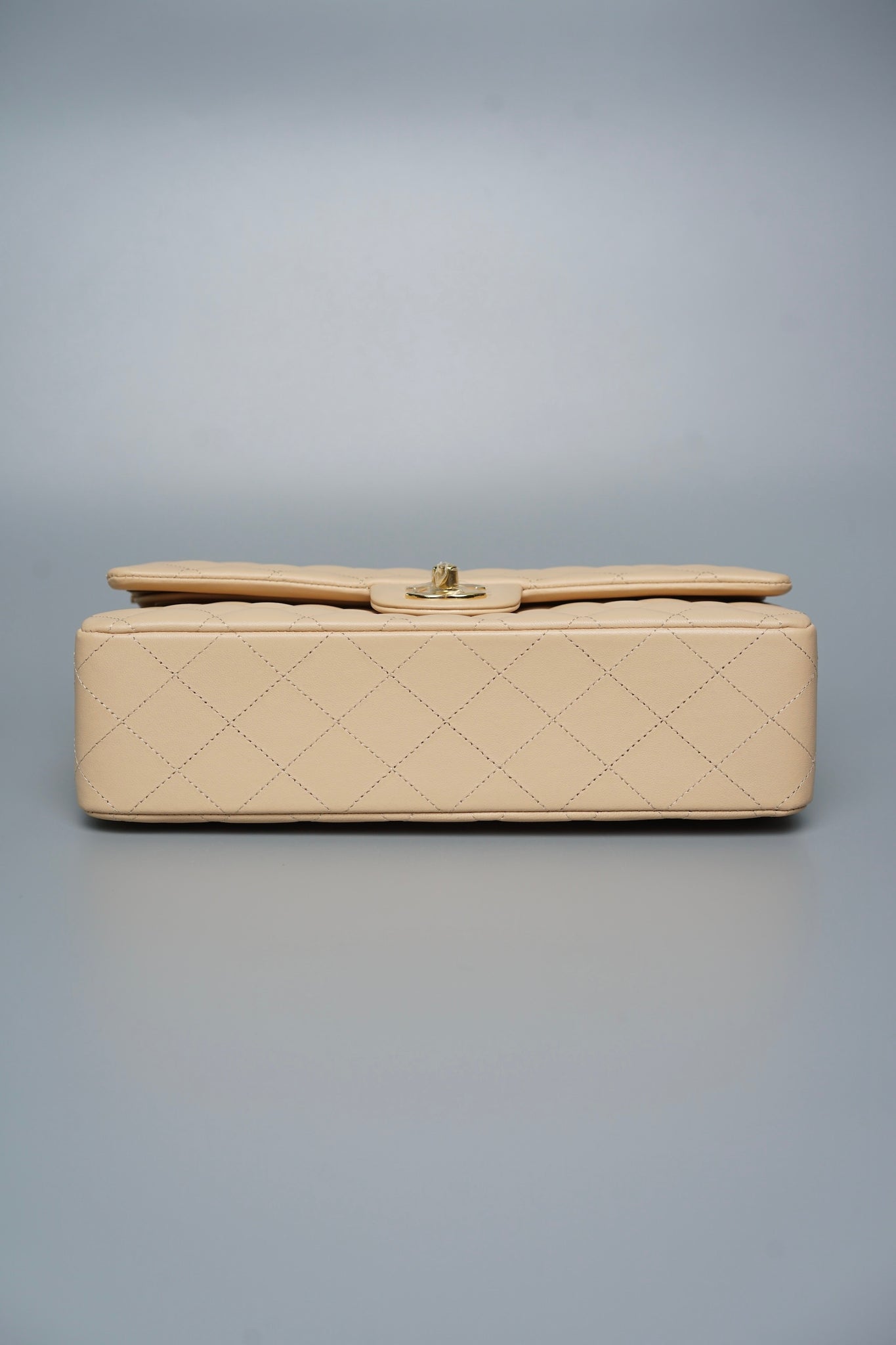 Chanel Classic Medium Double Flap in Beige Lambskin Ghw (Brand New)