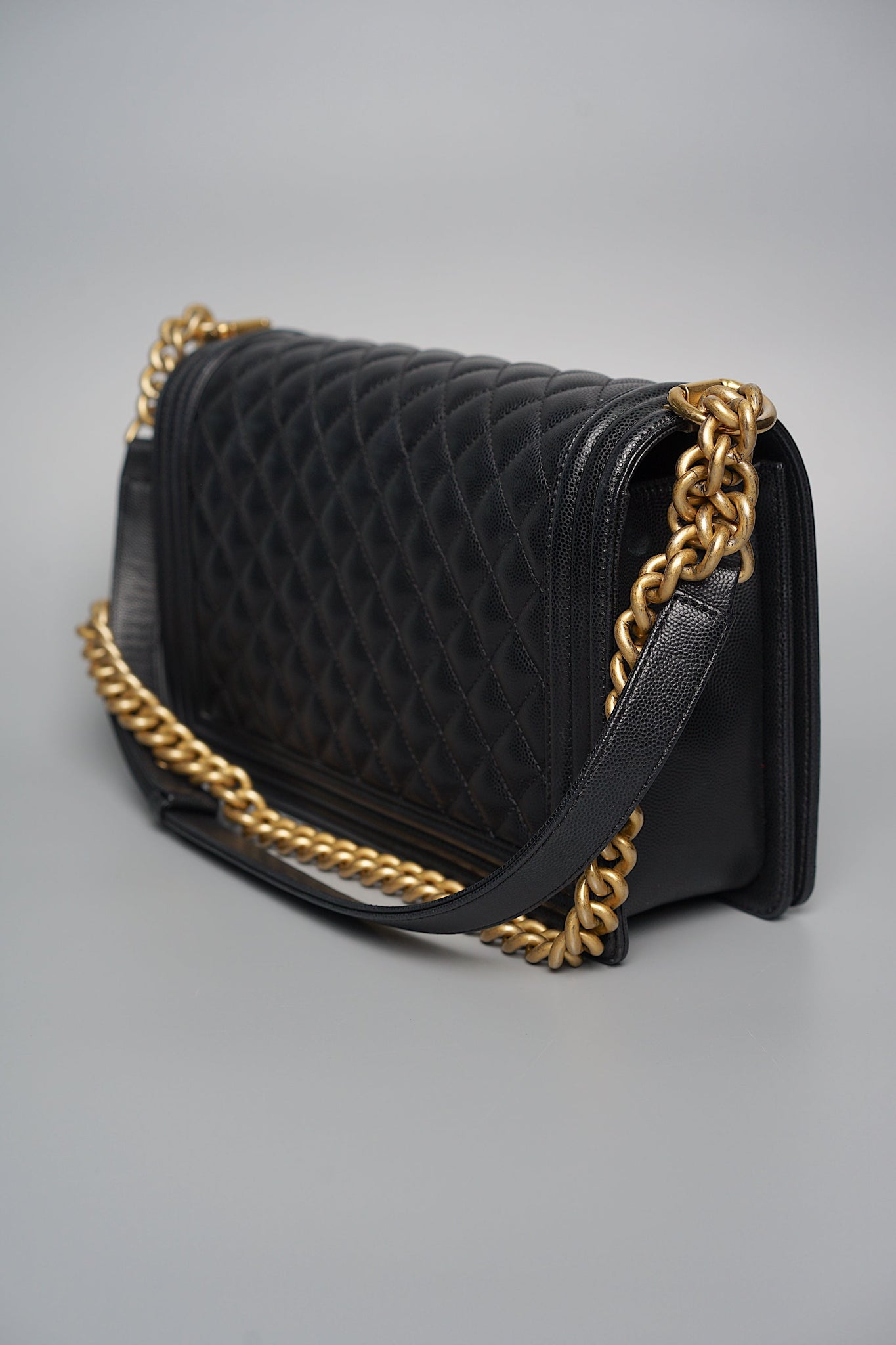 Boy Chanel Large in Black Caviar Ghw