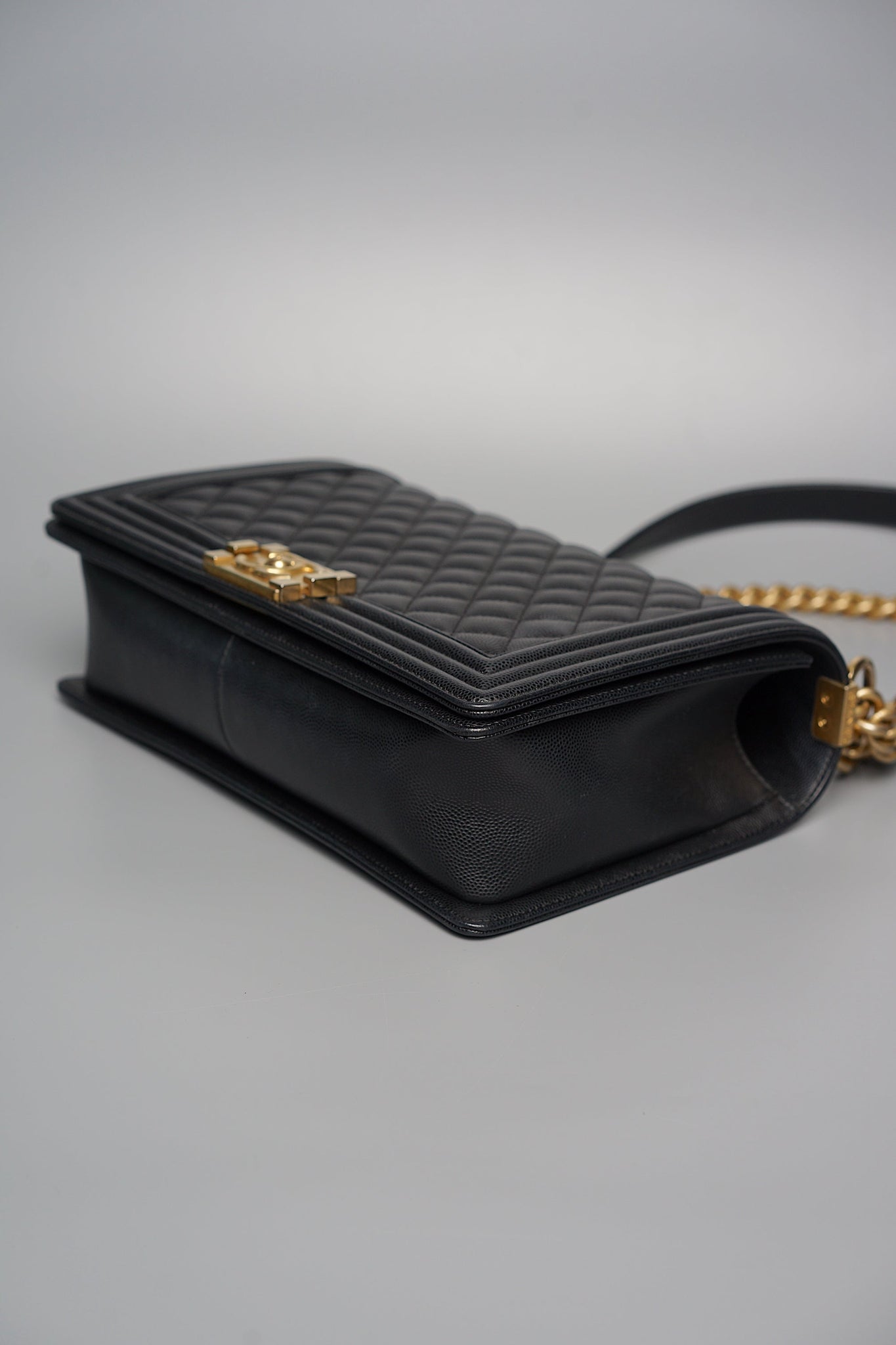 Boy Chanel Large in Black Caviar Ghw