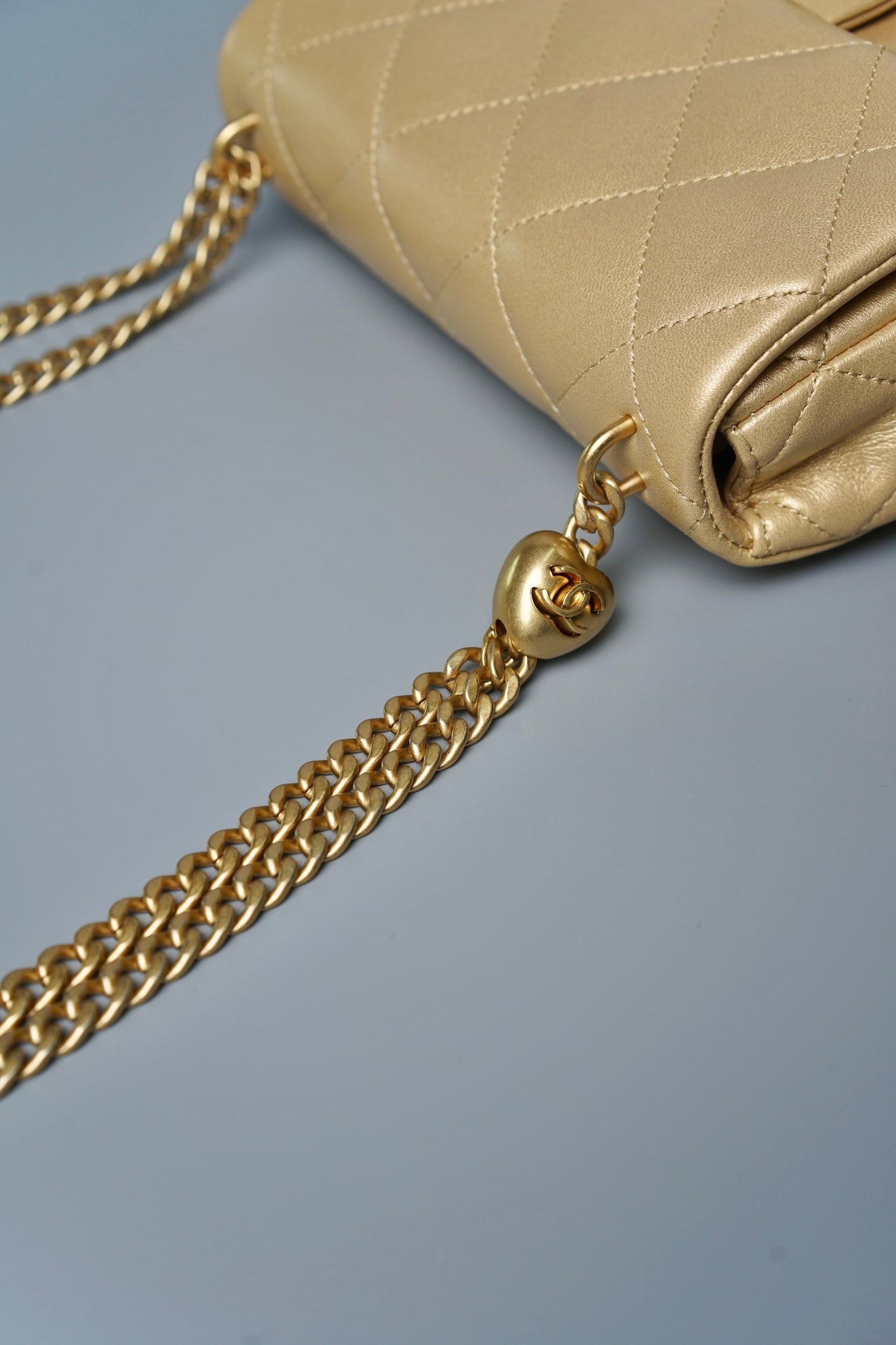 Chanel Heart Crush Mini Flap in Gold (Brand New)