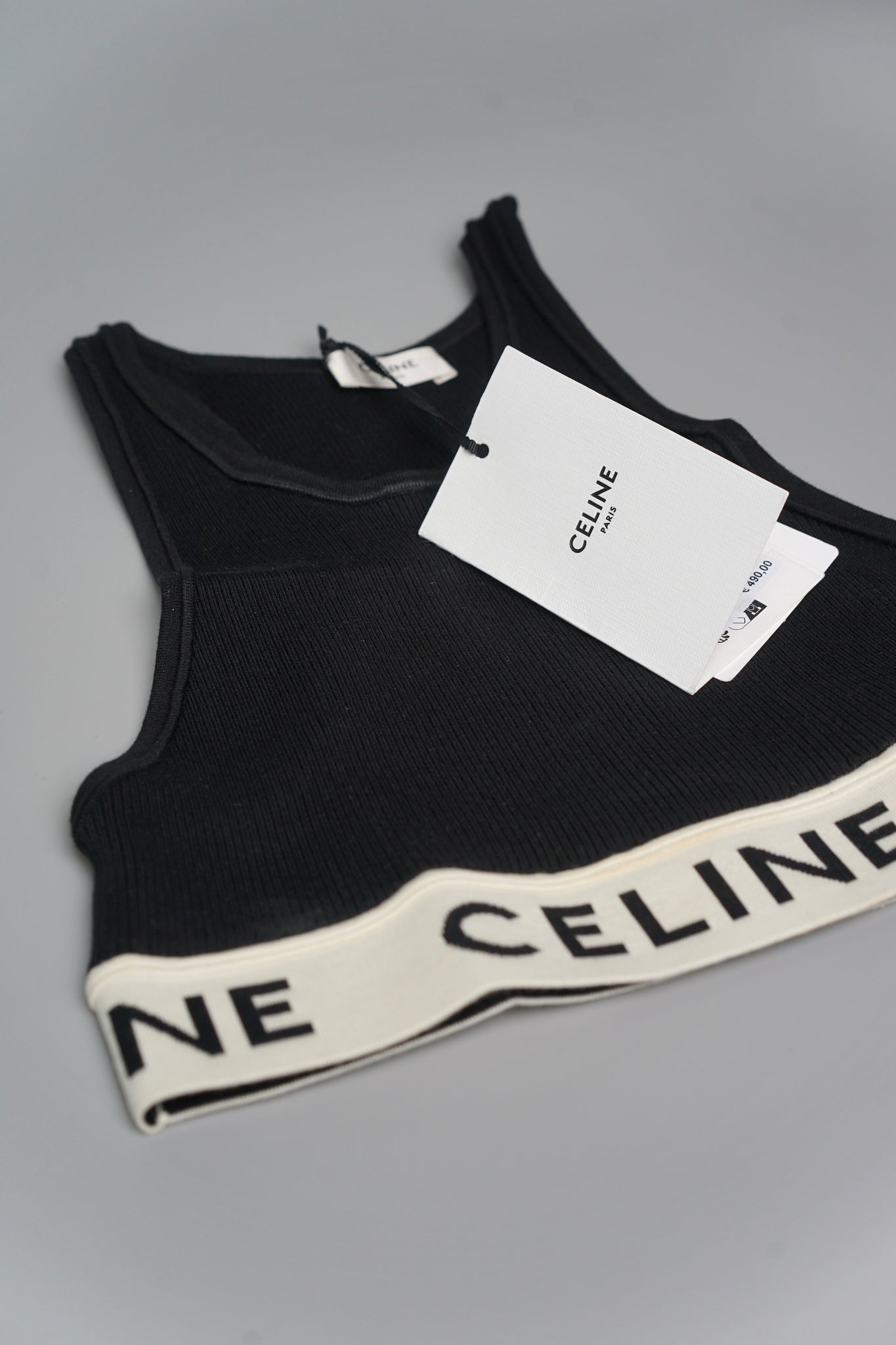Celine Athletic Knit Bra Top in Black in Size XS (Brand New)