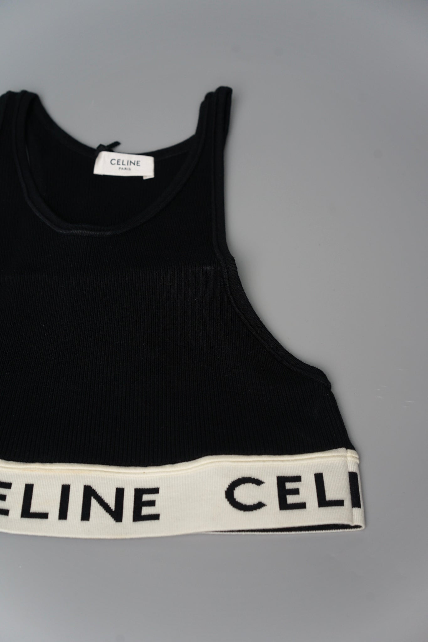 Celine Athletic Knit Bra Top in Black in Size XS (Brand New)