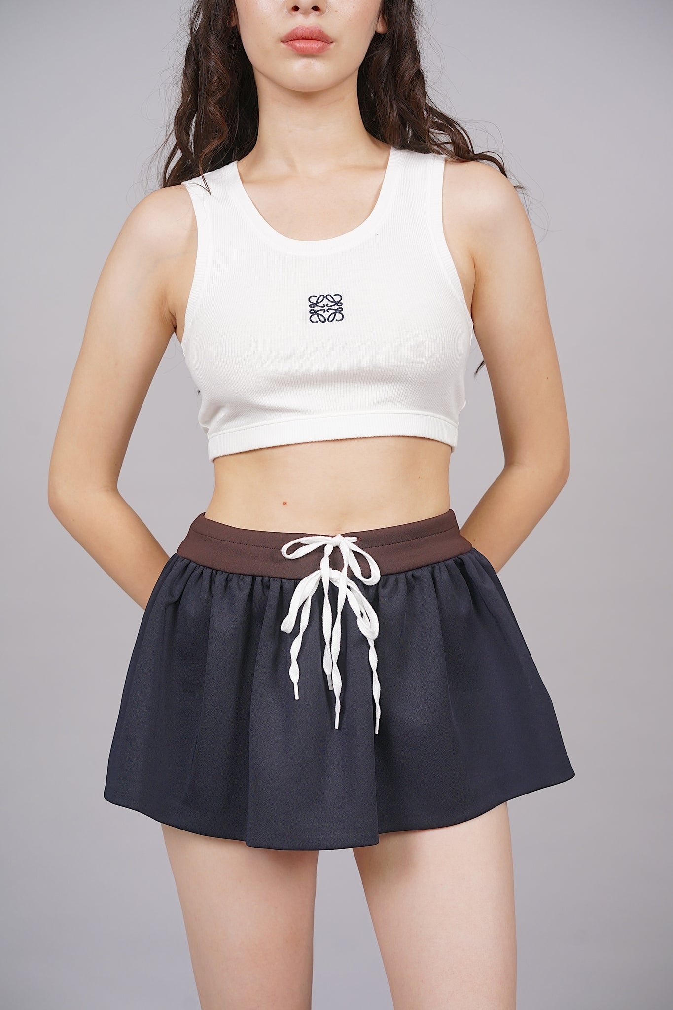 Loewe Anagram Cropped Top in White in Size M