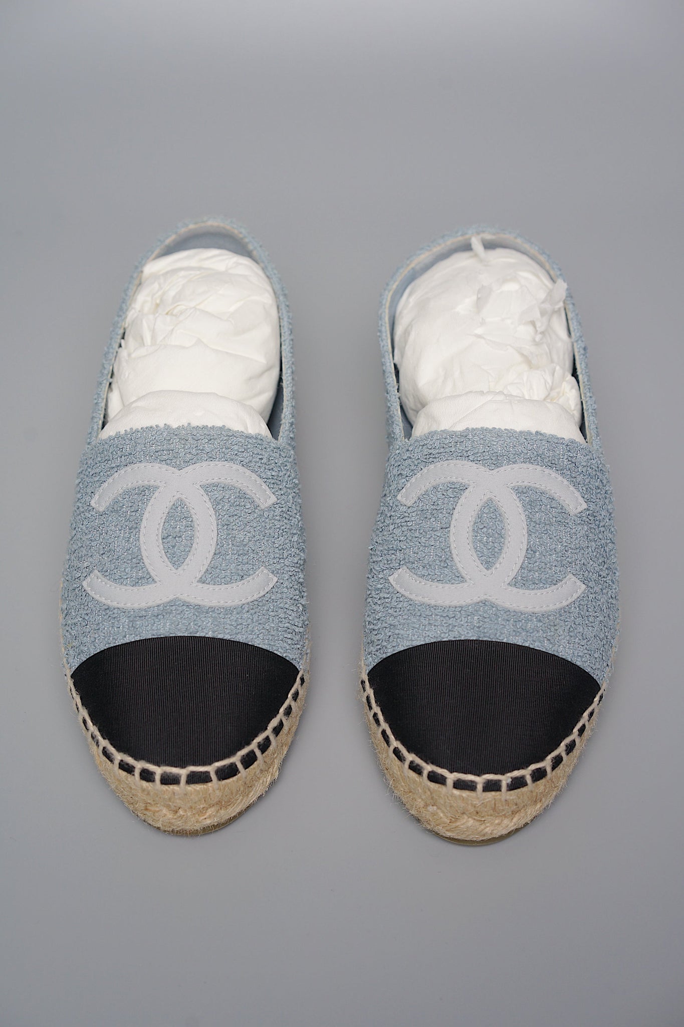 Chanel Terry Cloth CC Espadrilles in 35 (Brand New)