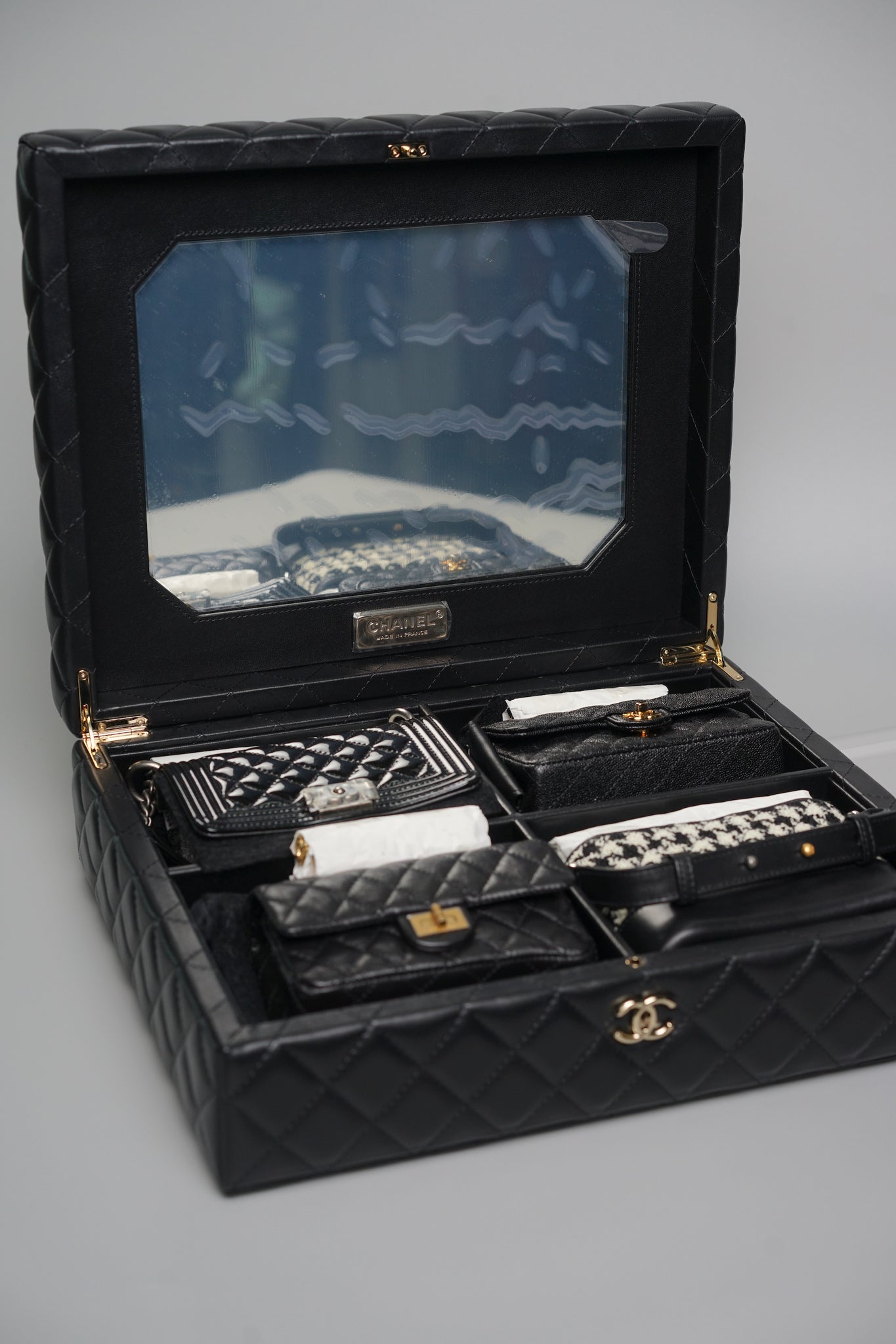 Chanel Trunk Set with Four Mini Bags in Black (Brand New)