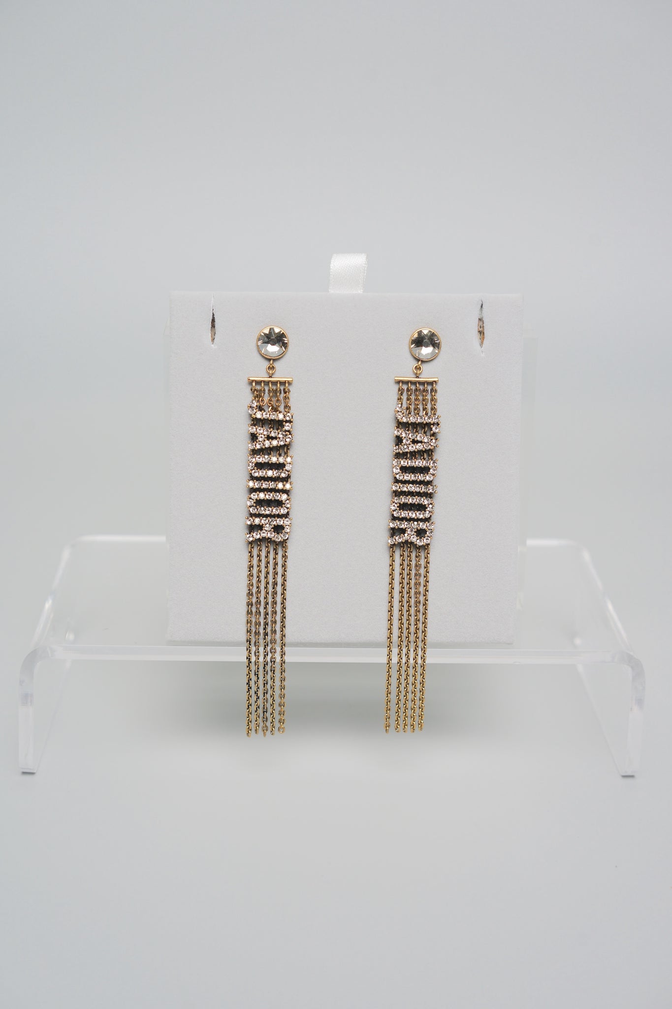 Dior J'adior Rhinestones Earrings in Gold