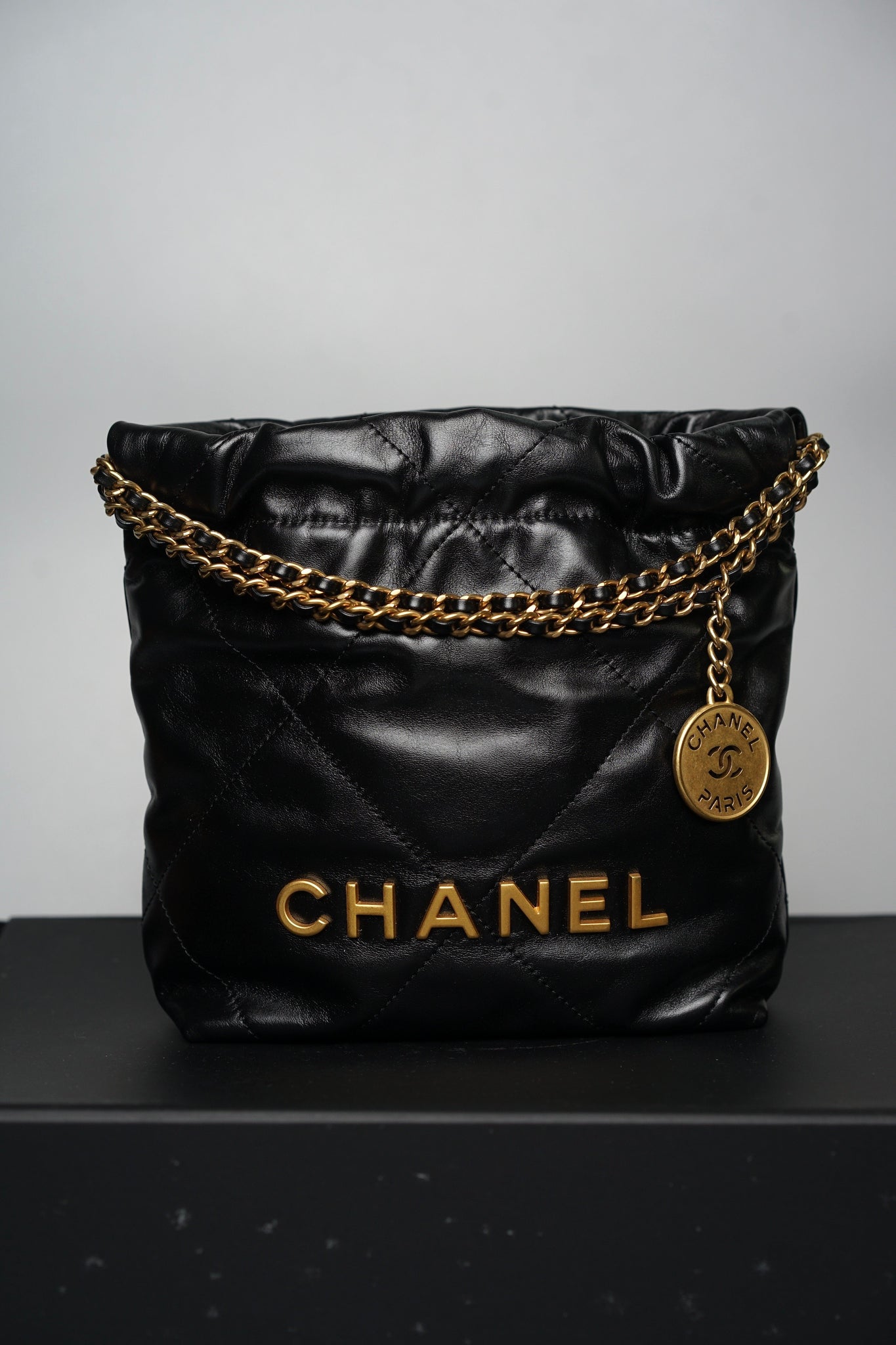 Chanel 22 Mini in Black Ghw