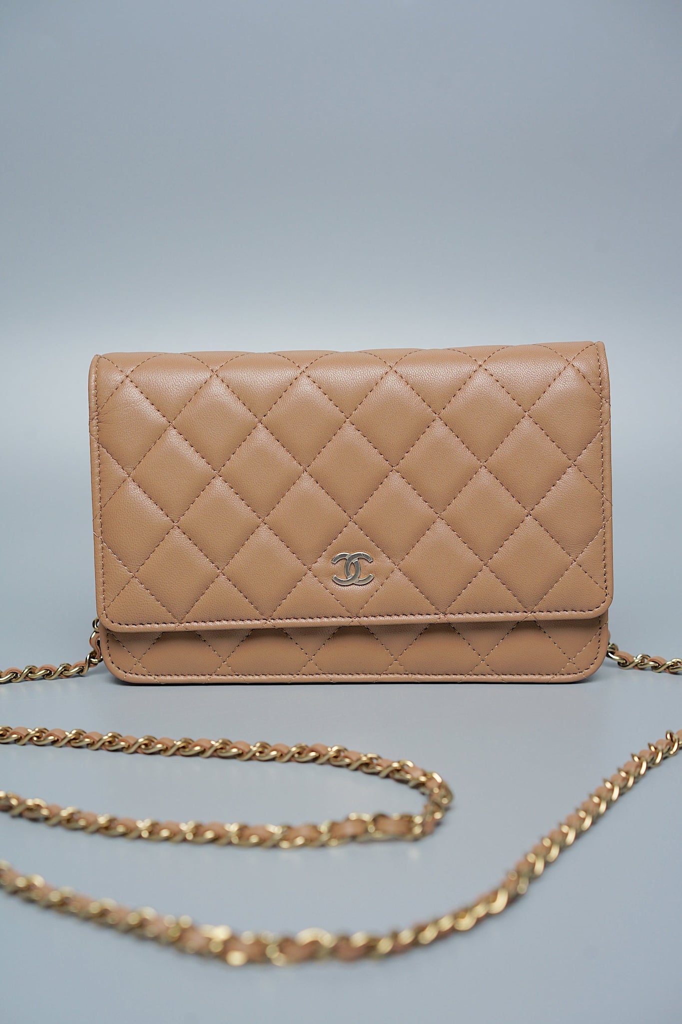 Chanel Wallet On Chain in Dark Beige (Brand New)