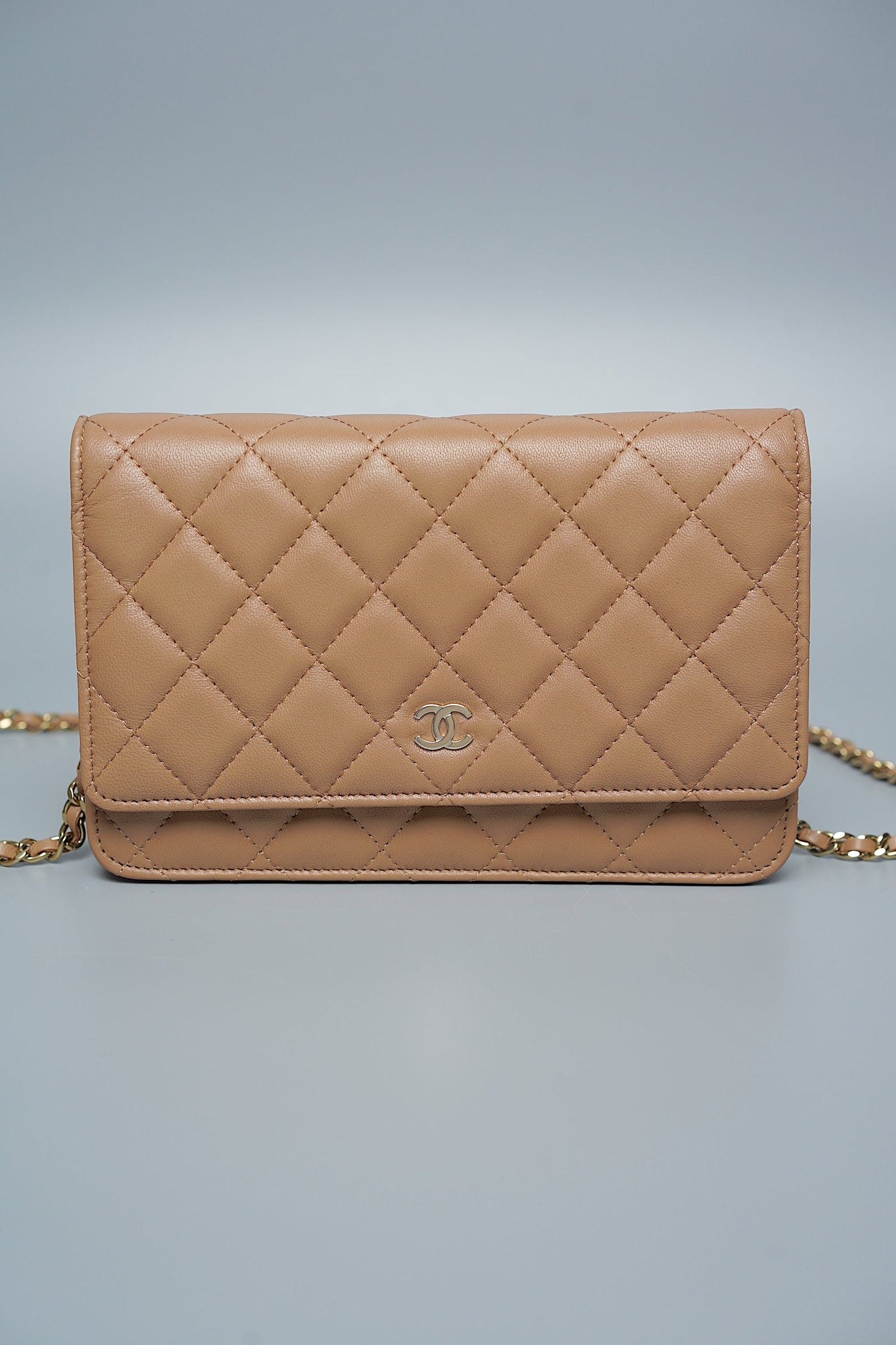Chanel Wallet On Chain in Dark Beige (Brand New)