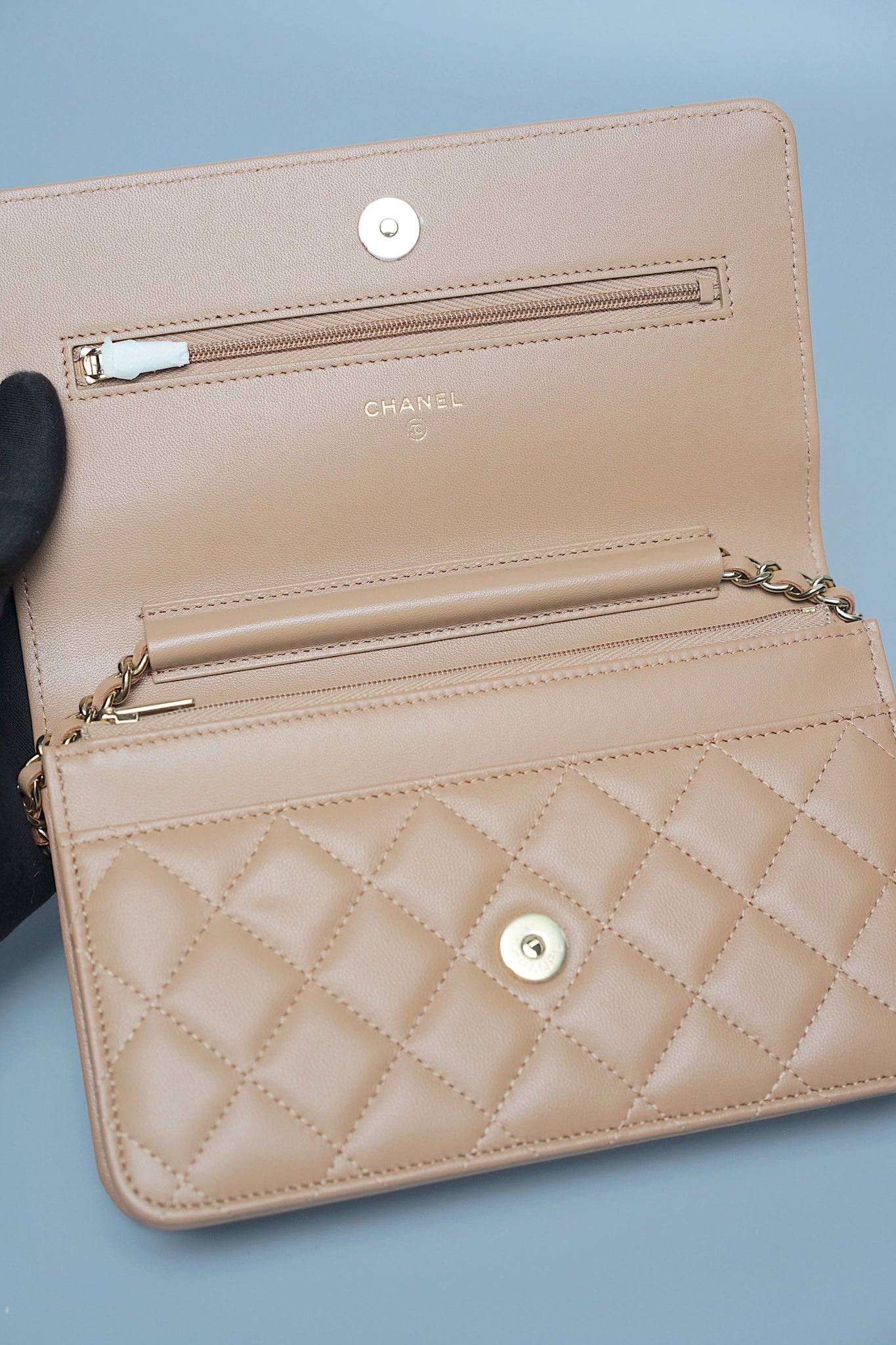 Chanel Wallet On Chain in Dark Beige (Brand New)