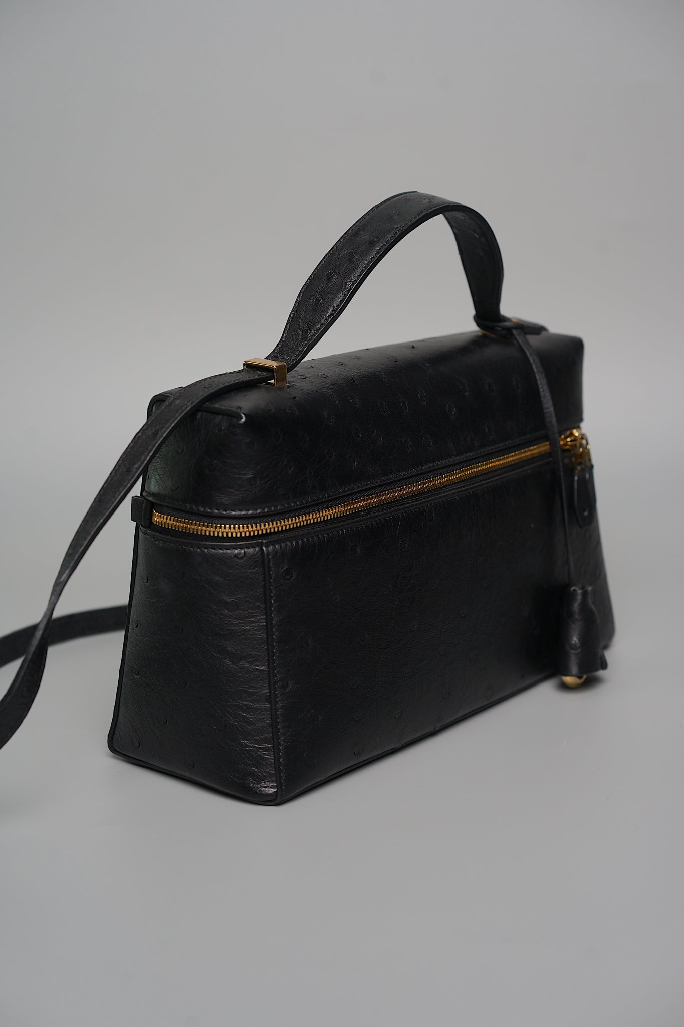 Loro Piana L27 in Black Ostrich Ghw (Brand New)