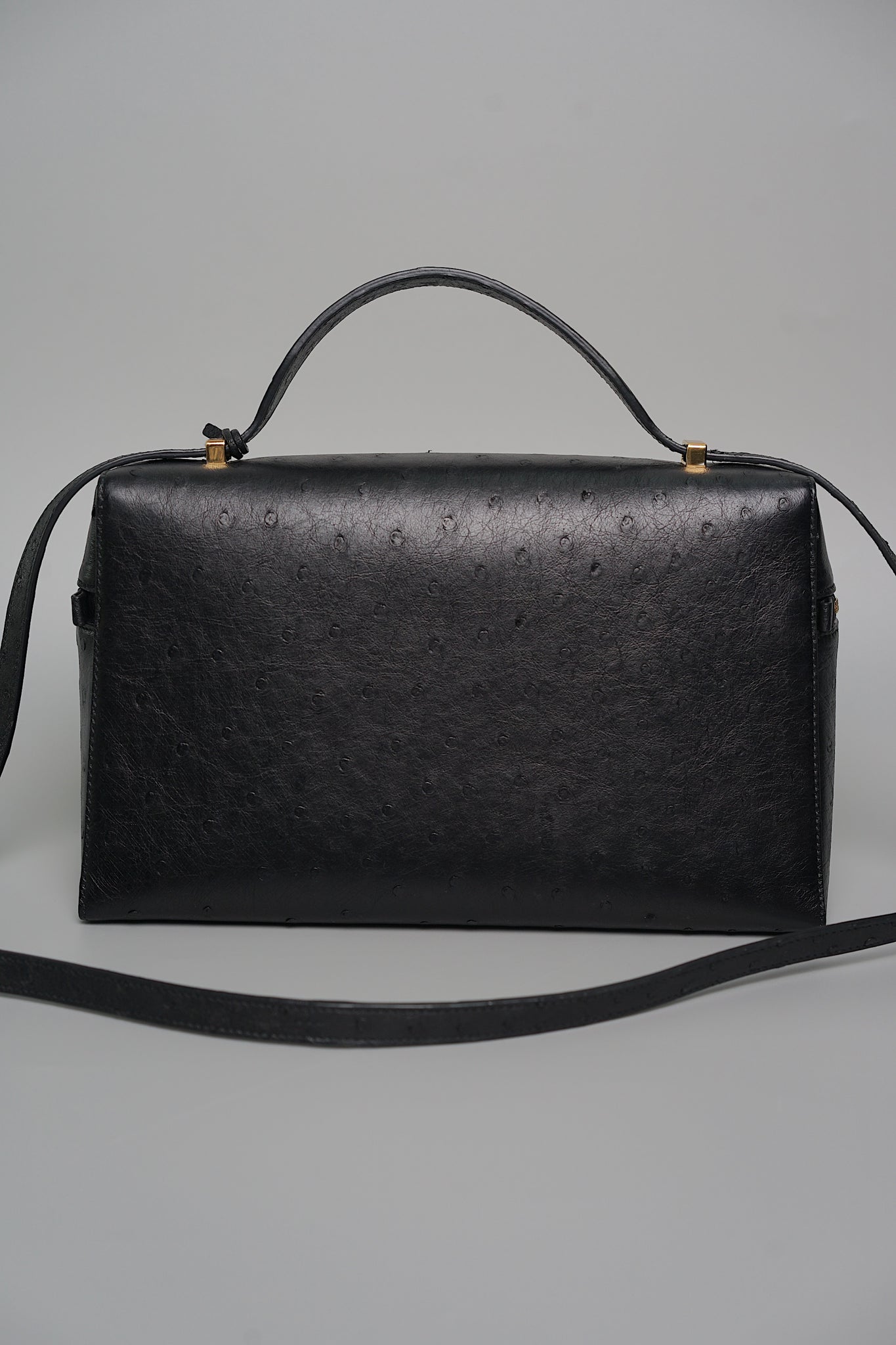 Loro Piana L27 in Black Ostrich Ghw (Brand New)