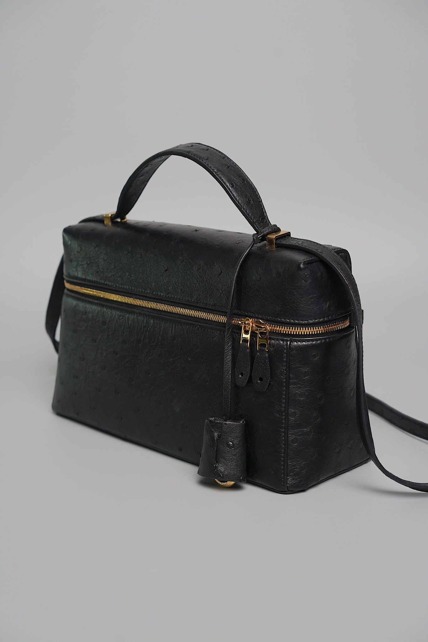 Loro Piana L27 in Black Ostrich Ghw (Brand New)