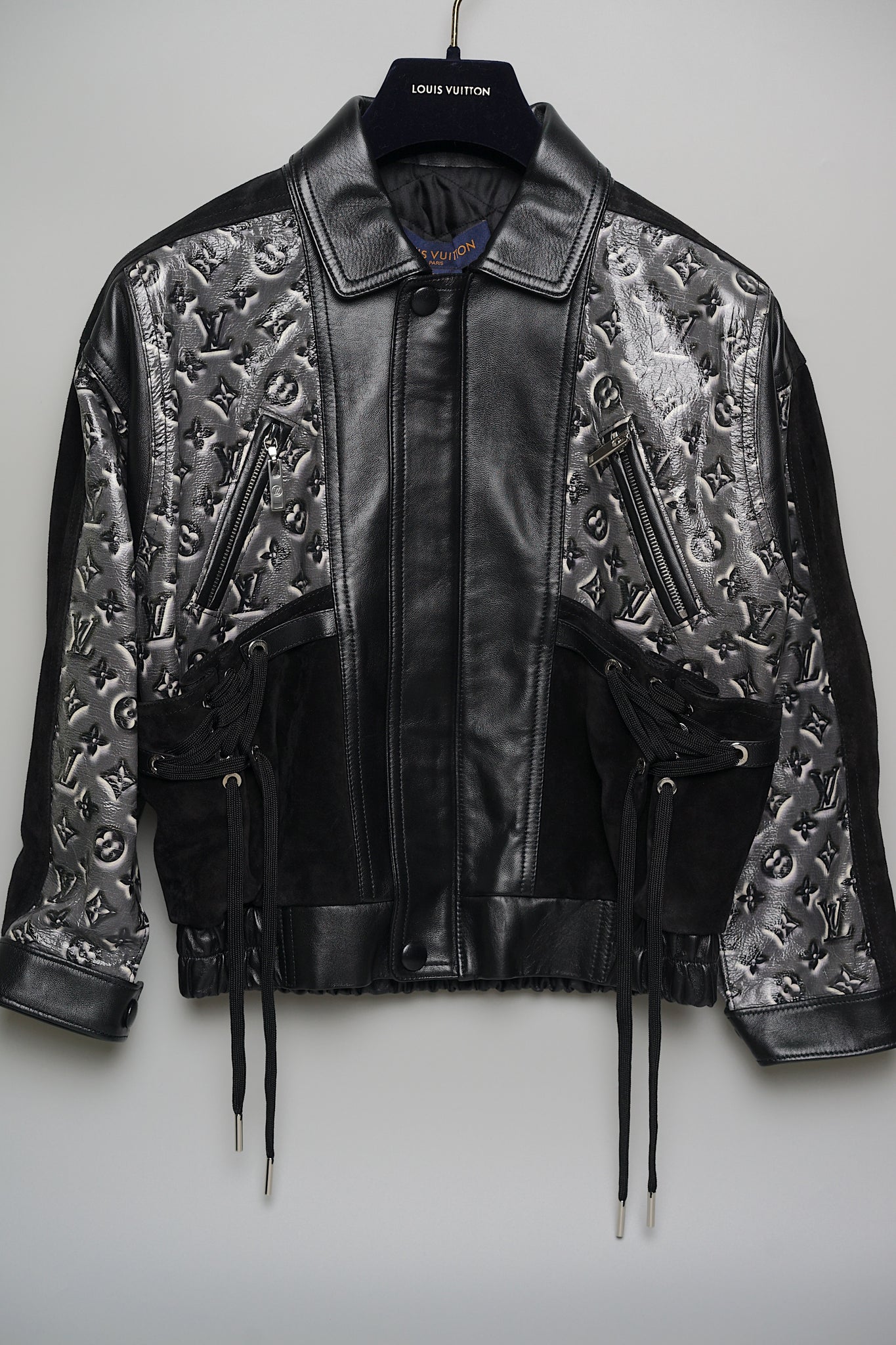 Louis Vuitton Cropped Leather Jacket in Monogram Size 36 (Brand New)