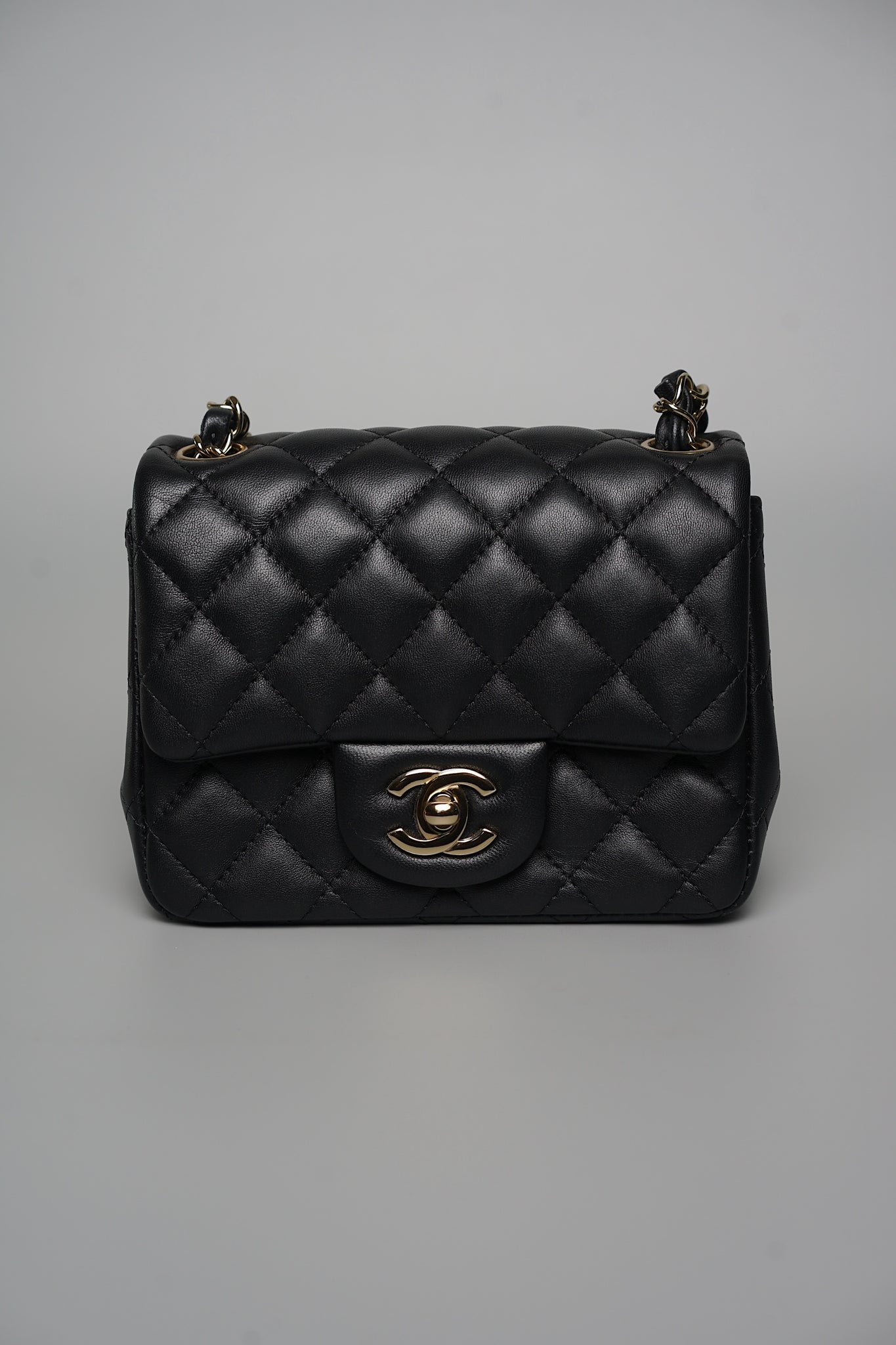 Chanel Mini Square in Black Ghw