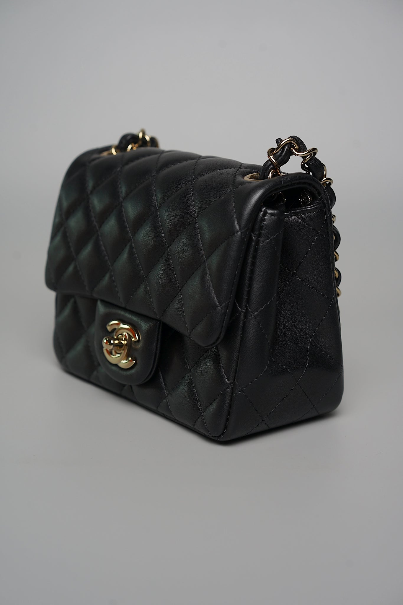 Chanel Mini Square in Black Ghw
