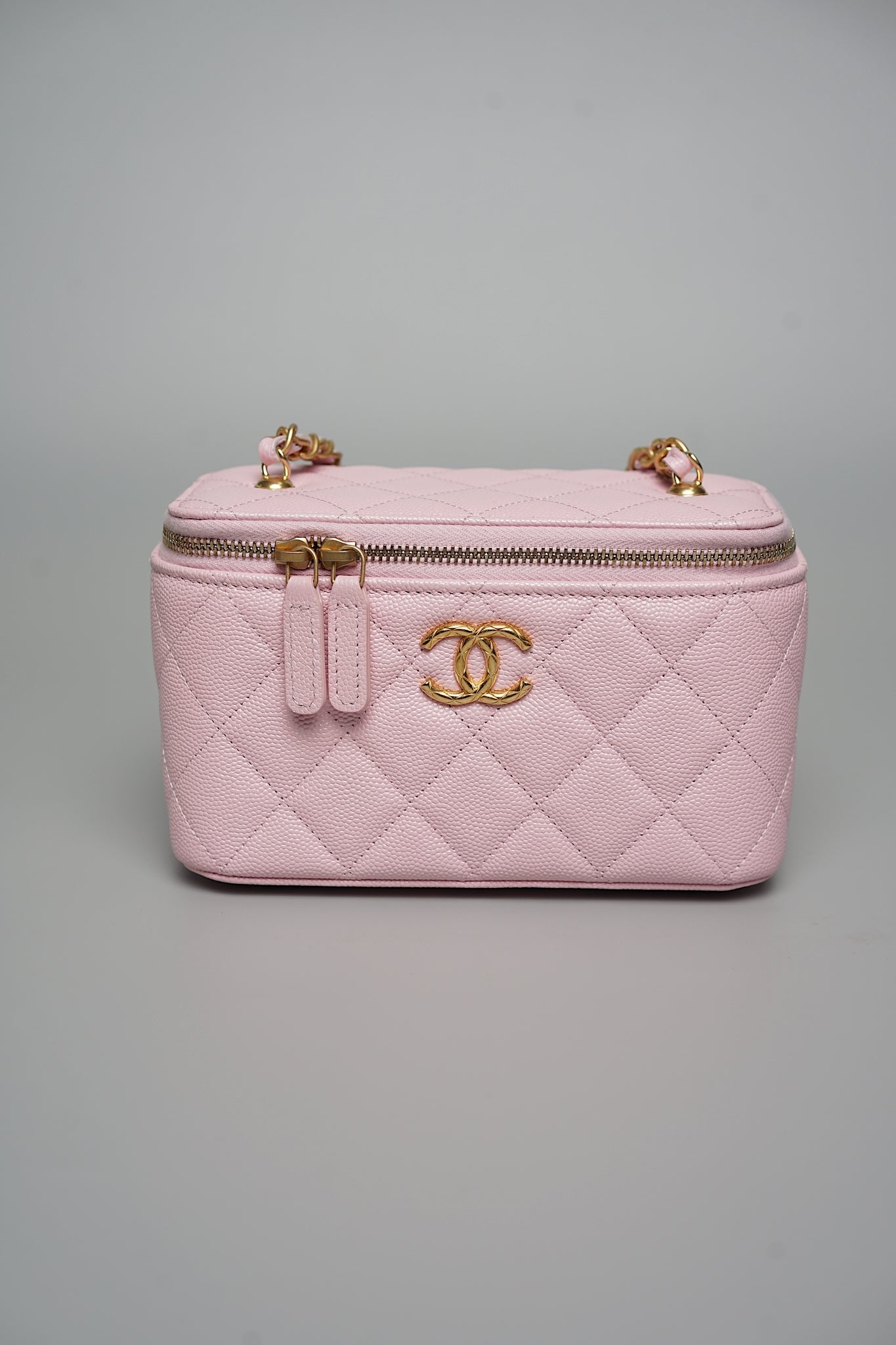 Chanel Pink Caviar Vanity with Chain (Brand New)