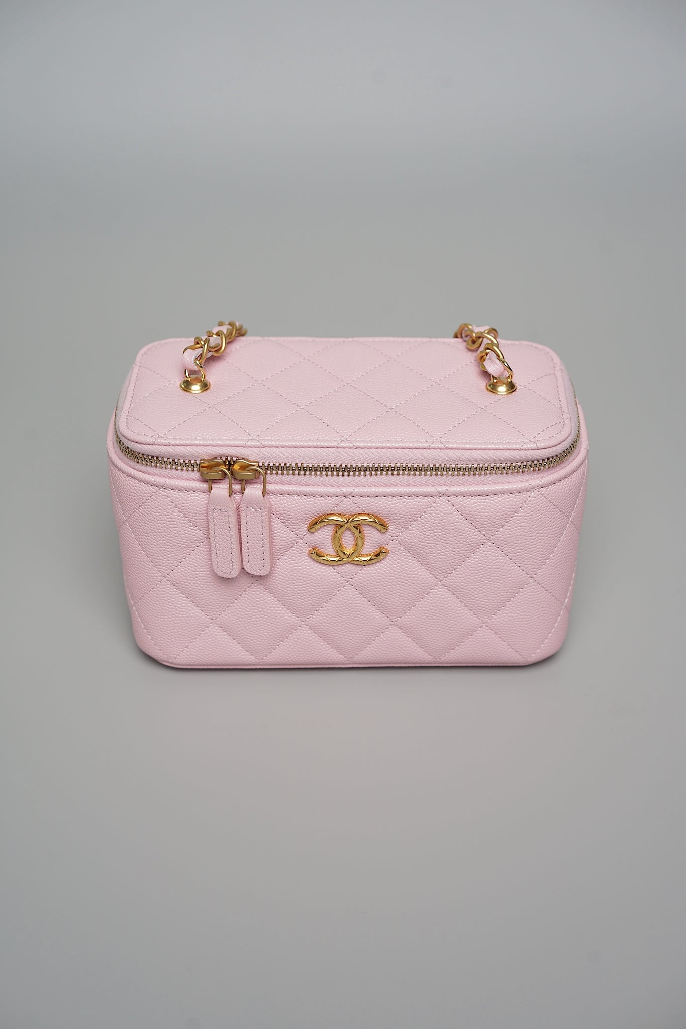 Chanel Pink Caviar Vanity with Chain (Brand New)