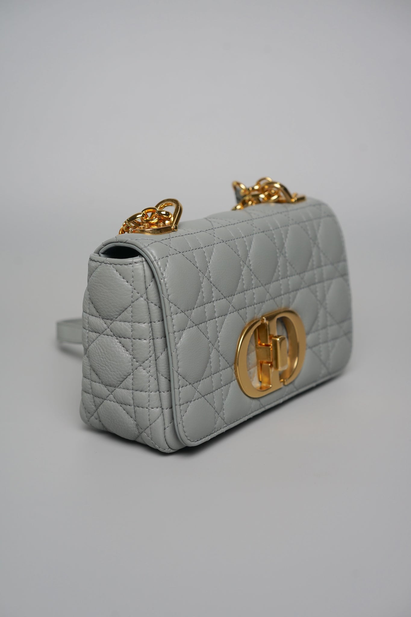 Dior Caro Small in Stone Gray Ghw