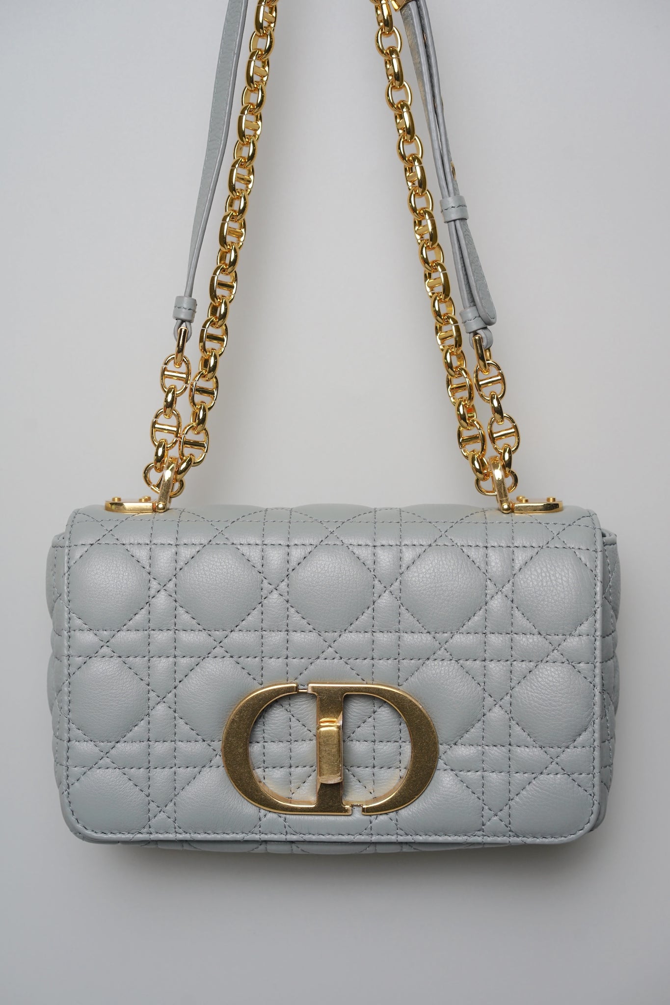 Dior Caro Small in Stone Gray Ghw