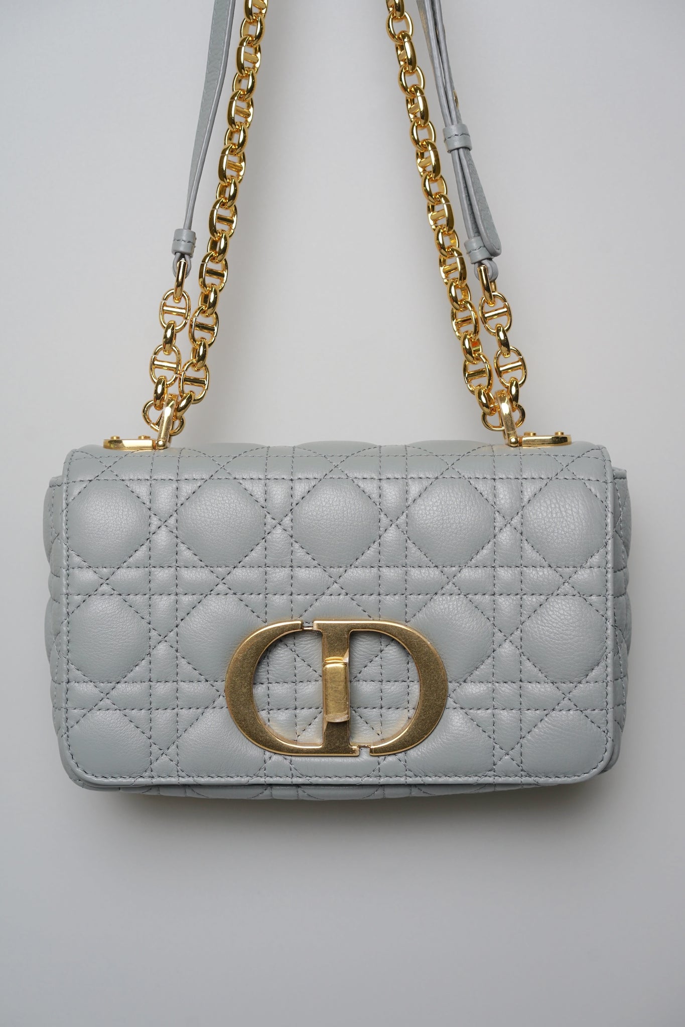 Dior Caro Small in Stone Gray Ghw