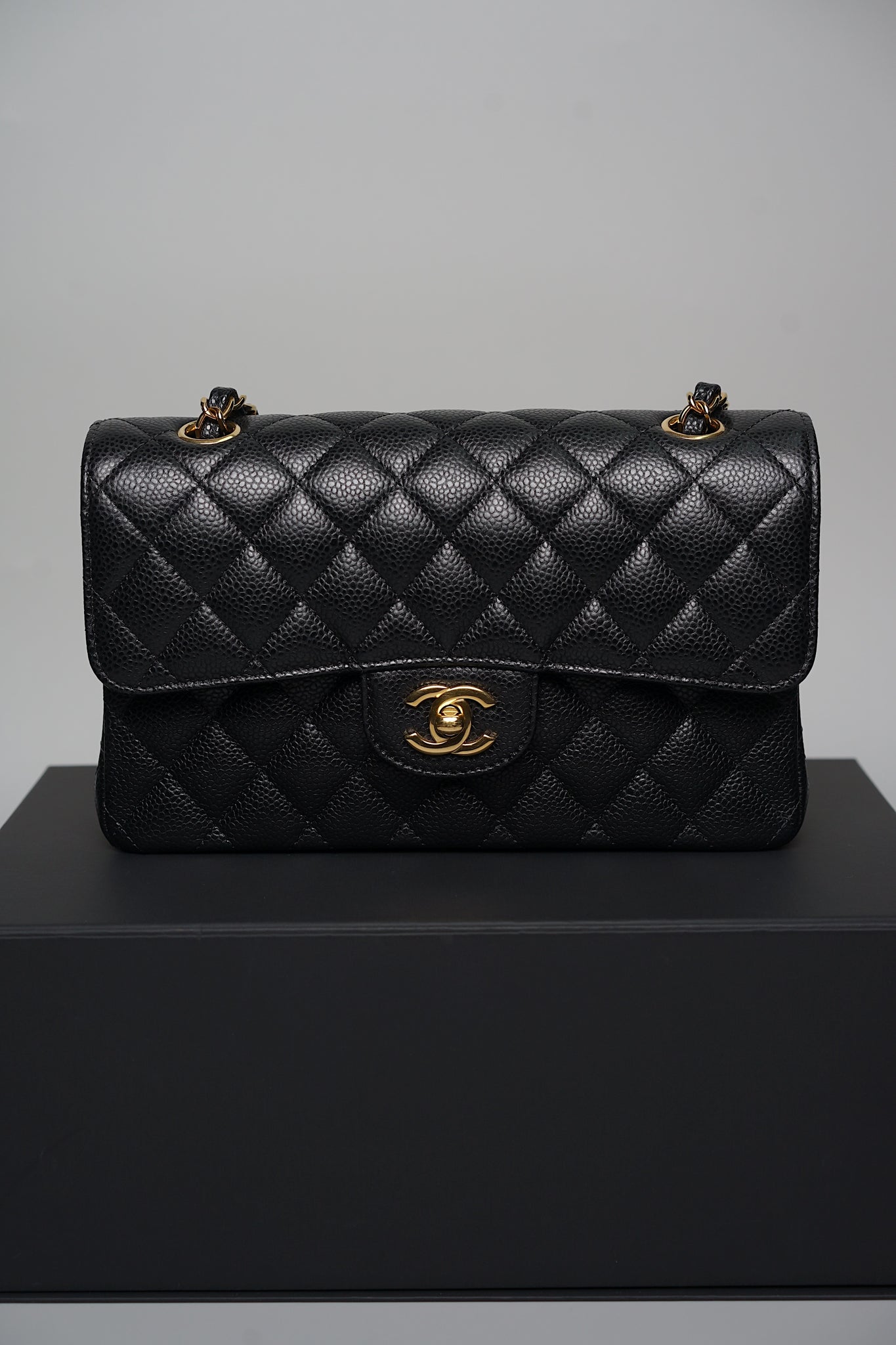 Chanel Small Double Flap in Black Caviar Ghw