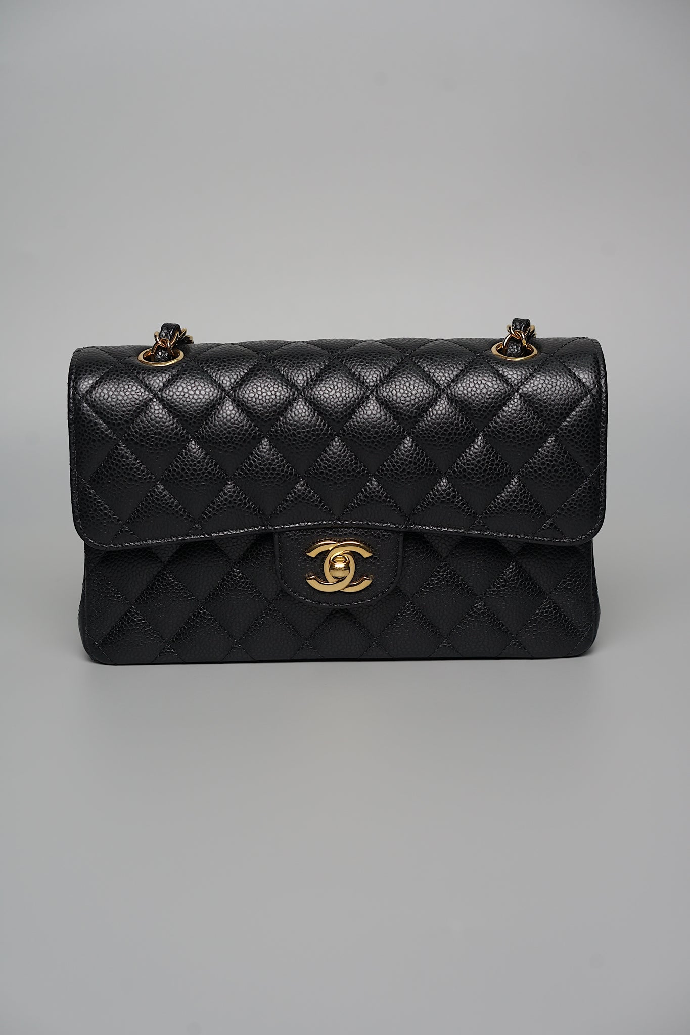 Chanel Small Double Flap in Black Caviar Ghw