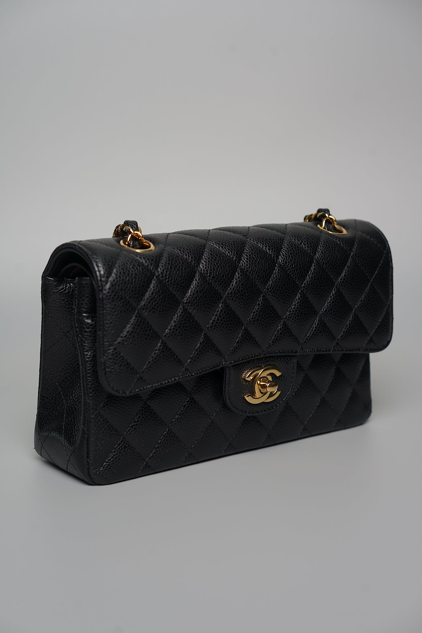 Chanel Small Double Flap in Black Caviar Ghw